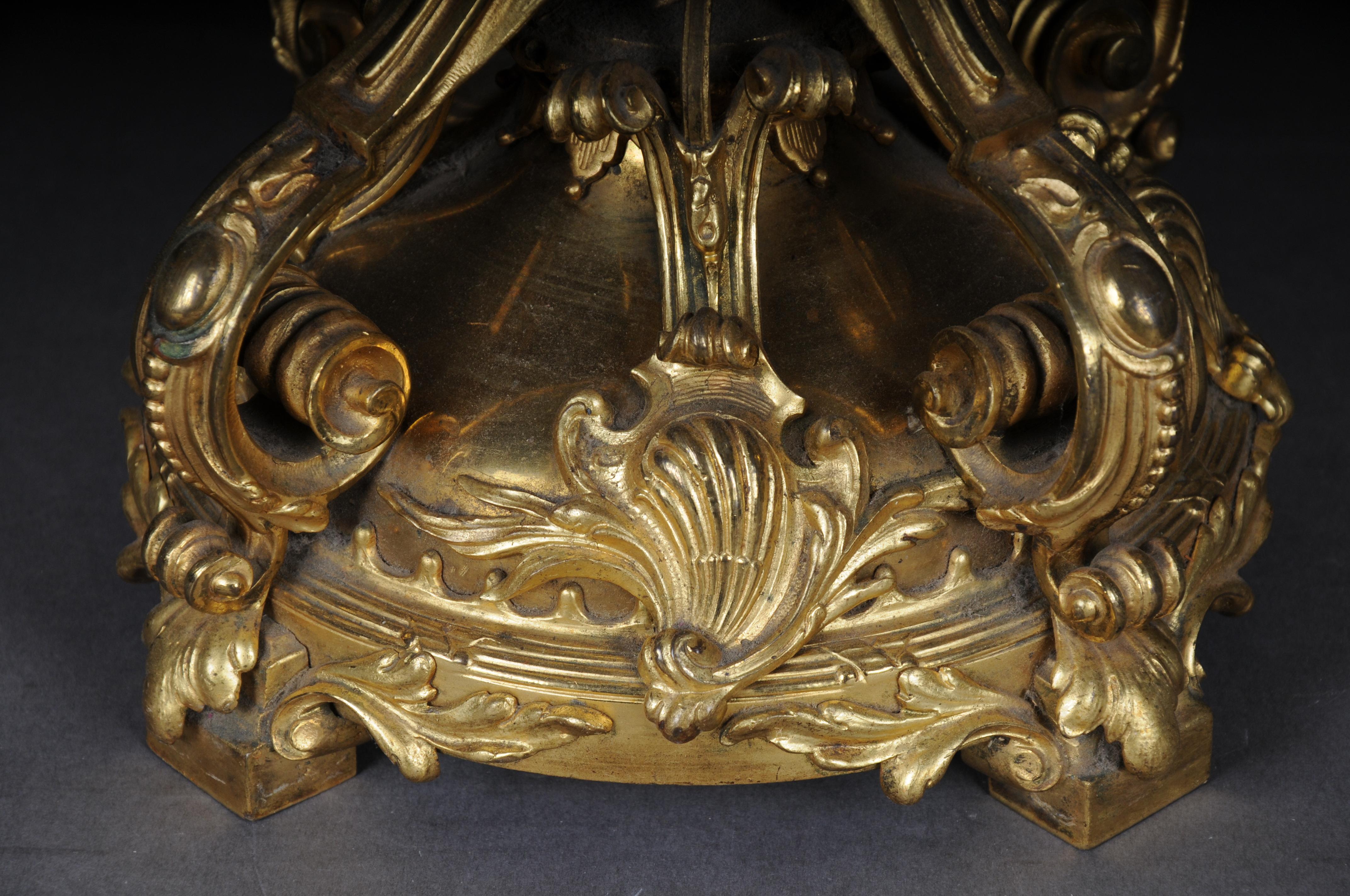 Antike prächtige Stehlampe, Bronze, Gold Napoleon III. im Angebot 1