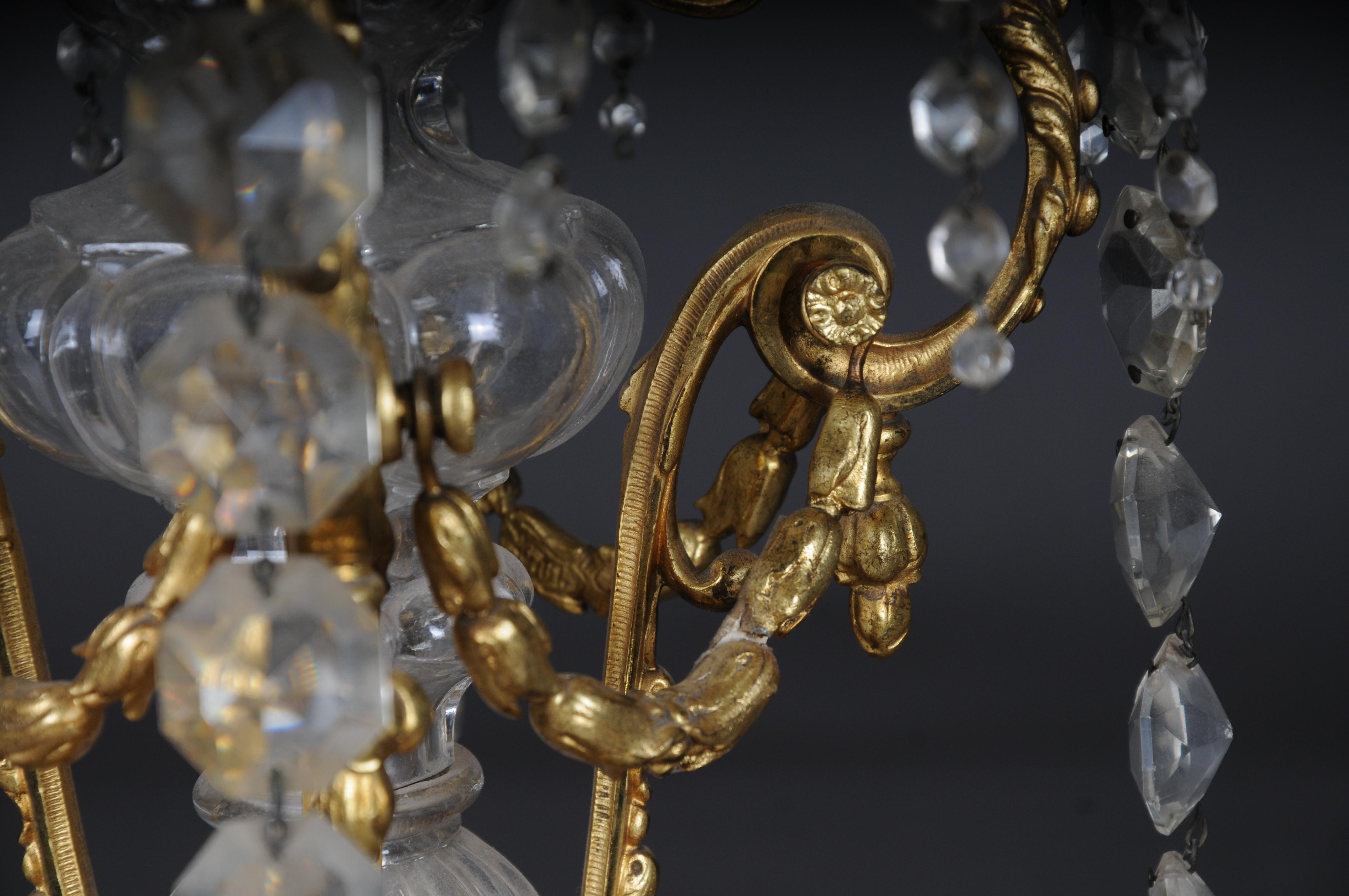 Magnifique lampadaire ancien de style Napoléon III, bronze et or en vente 2