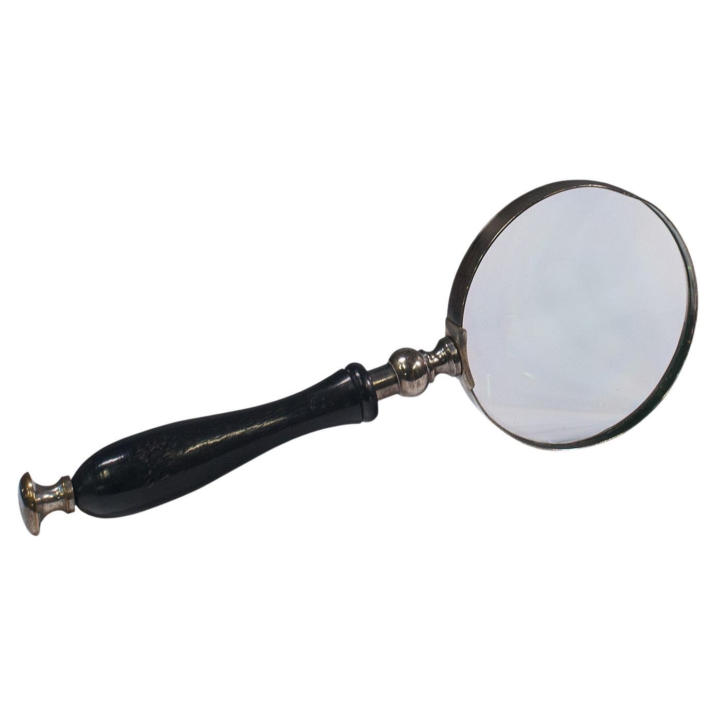 Mammoth English Antique Brass Desk Magnifying Glass / Paperweight, circa 1910 at 1stDibs