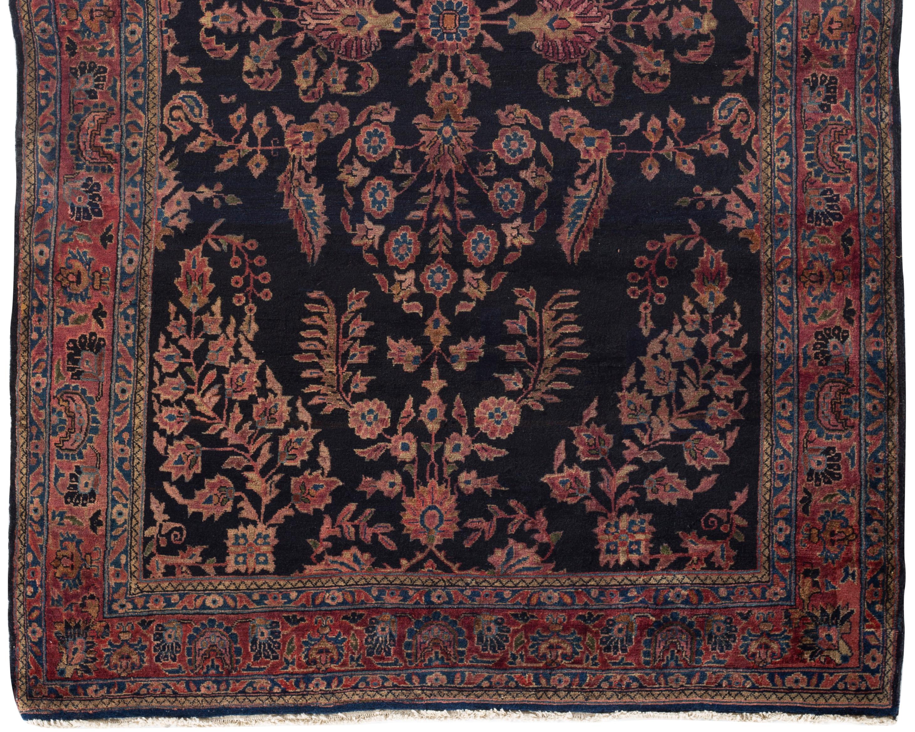 Perse Tapis Sarouk Mahajiran ancien, vers 1900 en vente
