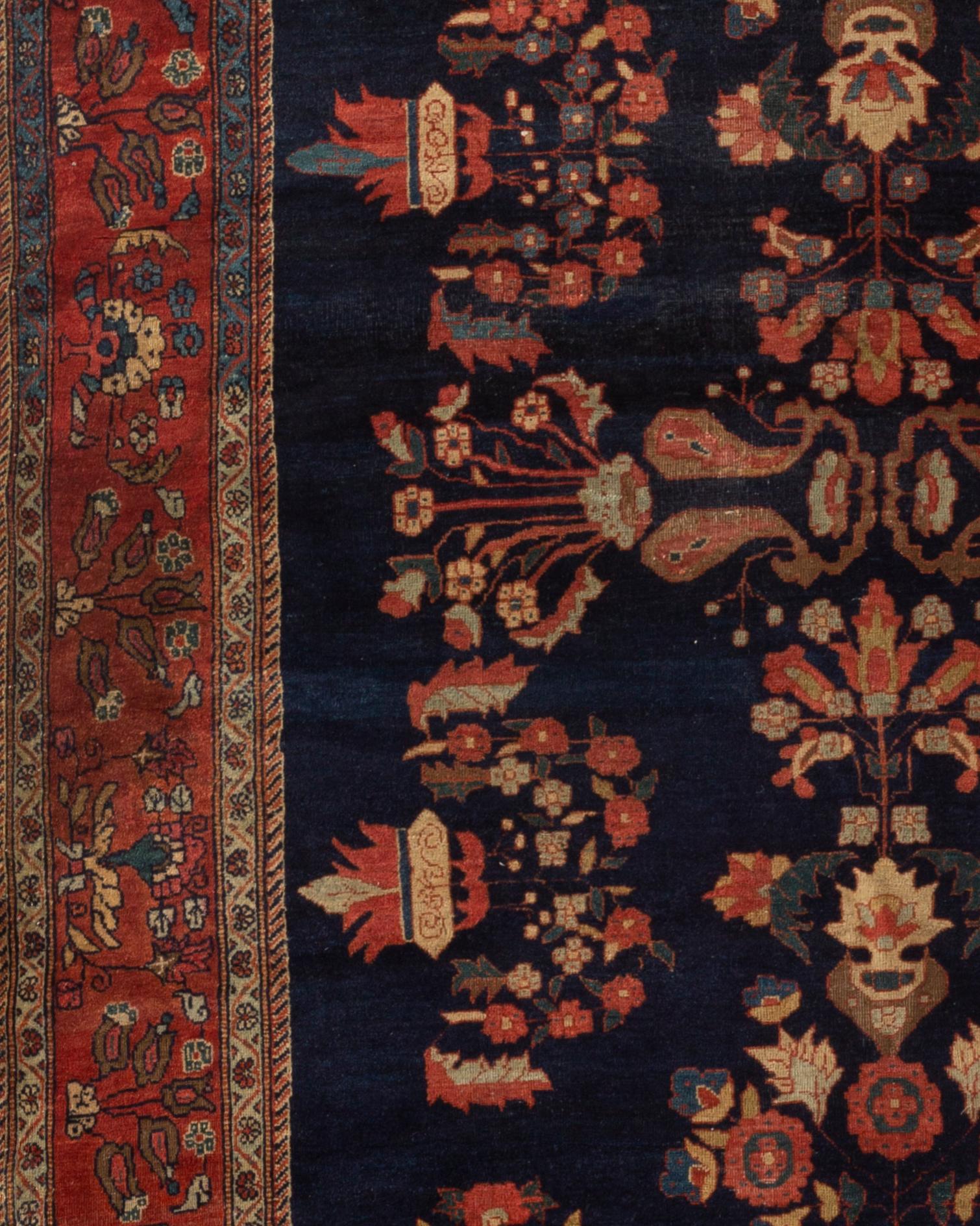 Persian Antique Mahajiran Sarouk Rug, circa 1900 For Sale