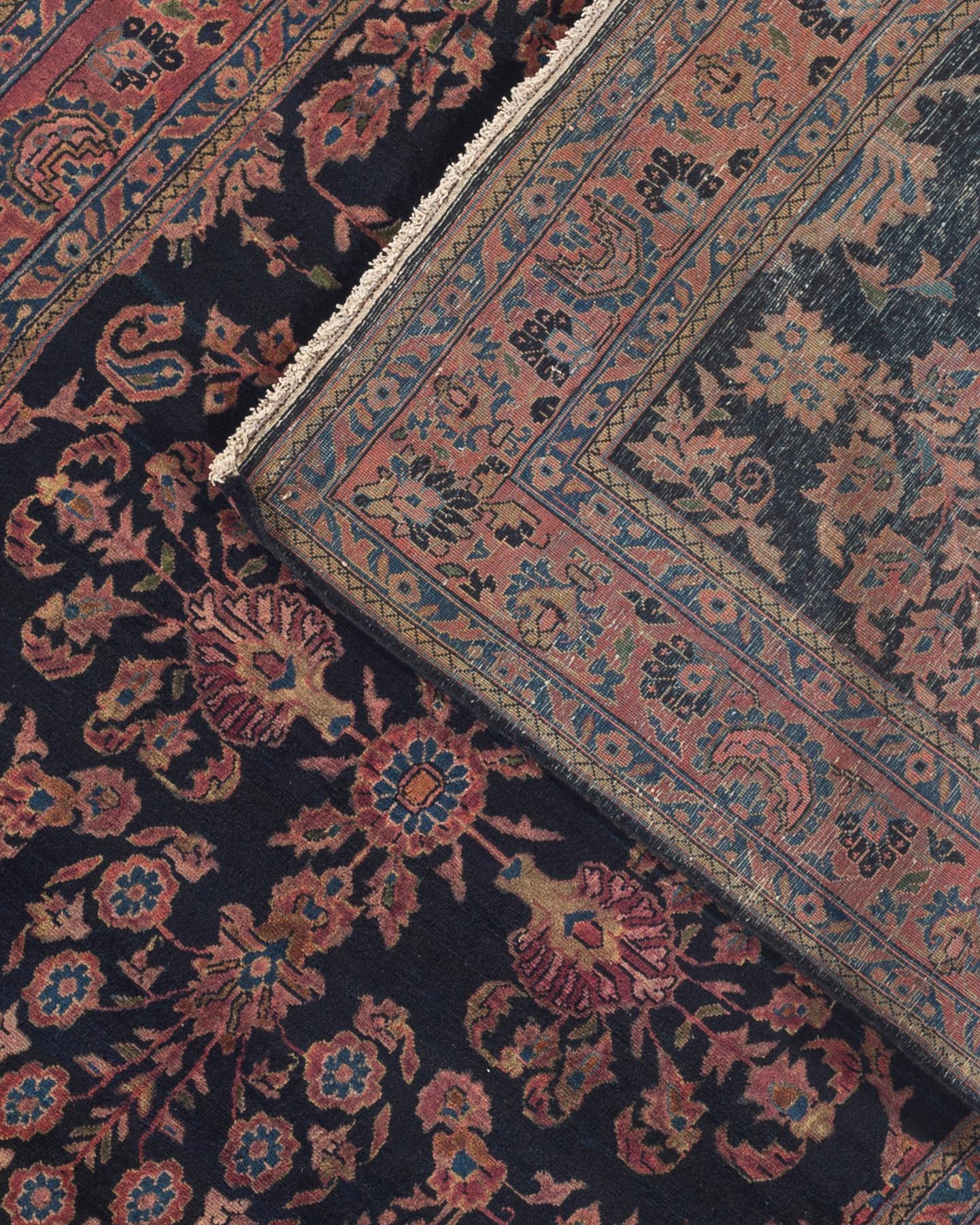 Tapis Sarouk Mahajiran ancien, vers 1900 Bon état - En vente à Secaucus, NJ