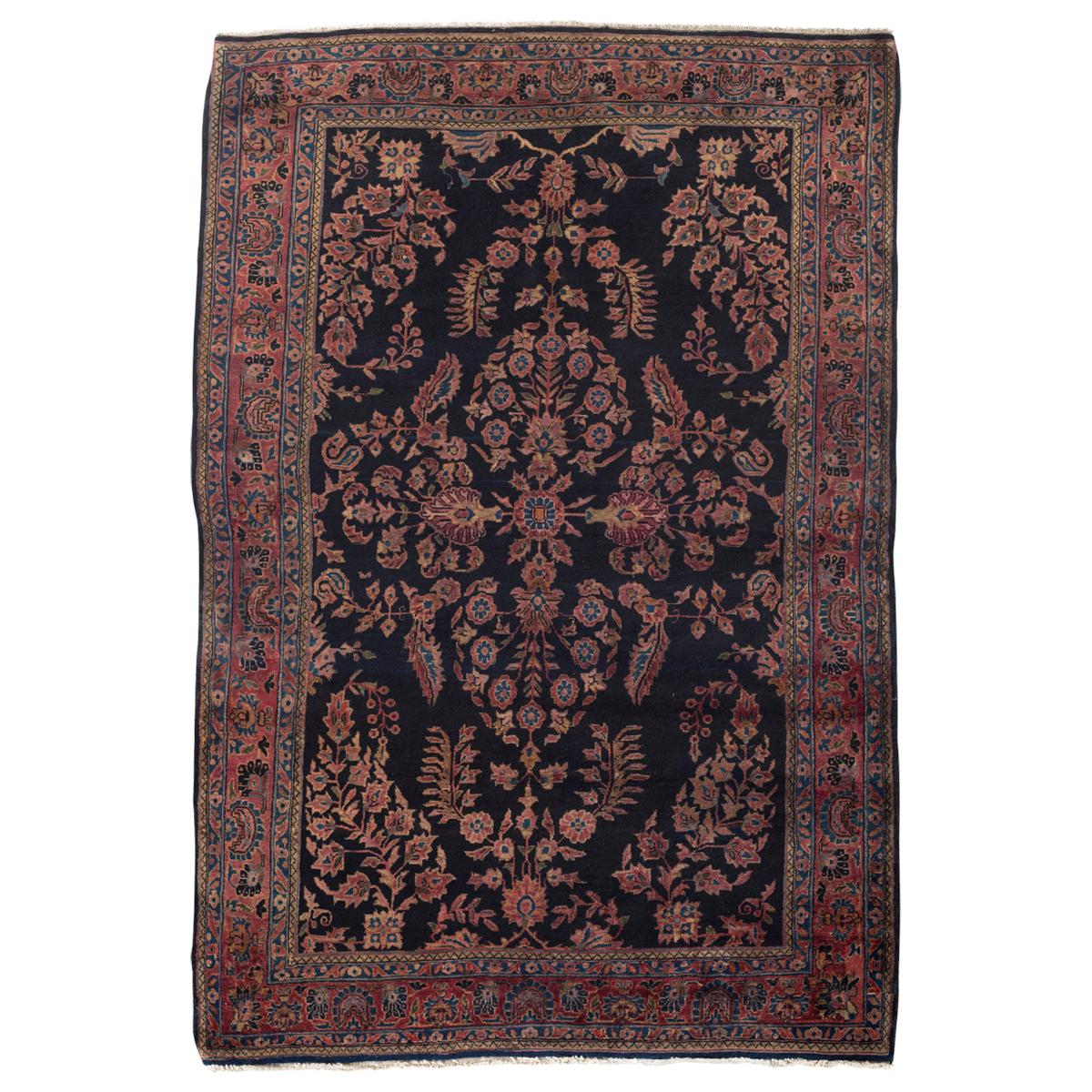 Antique Mahajiran Sarouk Rug, circa 1900
