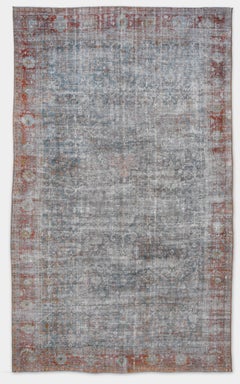 Antike Mahal Blau und Rost Wollteppich 10
x17
