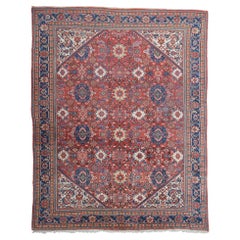 Vintage Mahal Carpet - 19th Century Antique Mahal Carpet, Antique Rug