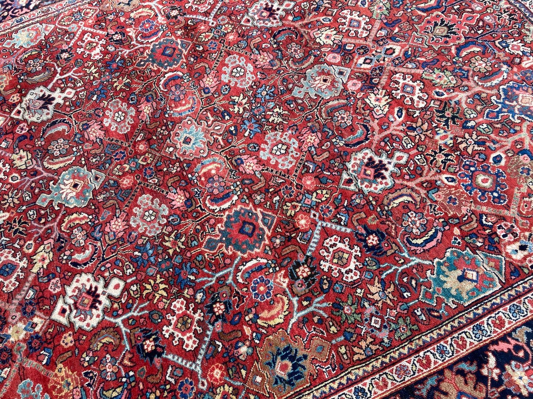 Antique Mahal Carpet 3.63m x 2.81m For Sale 6