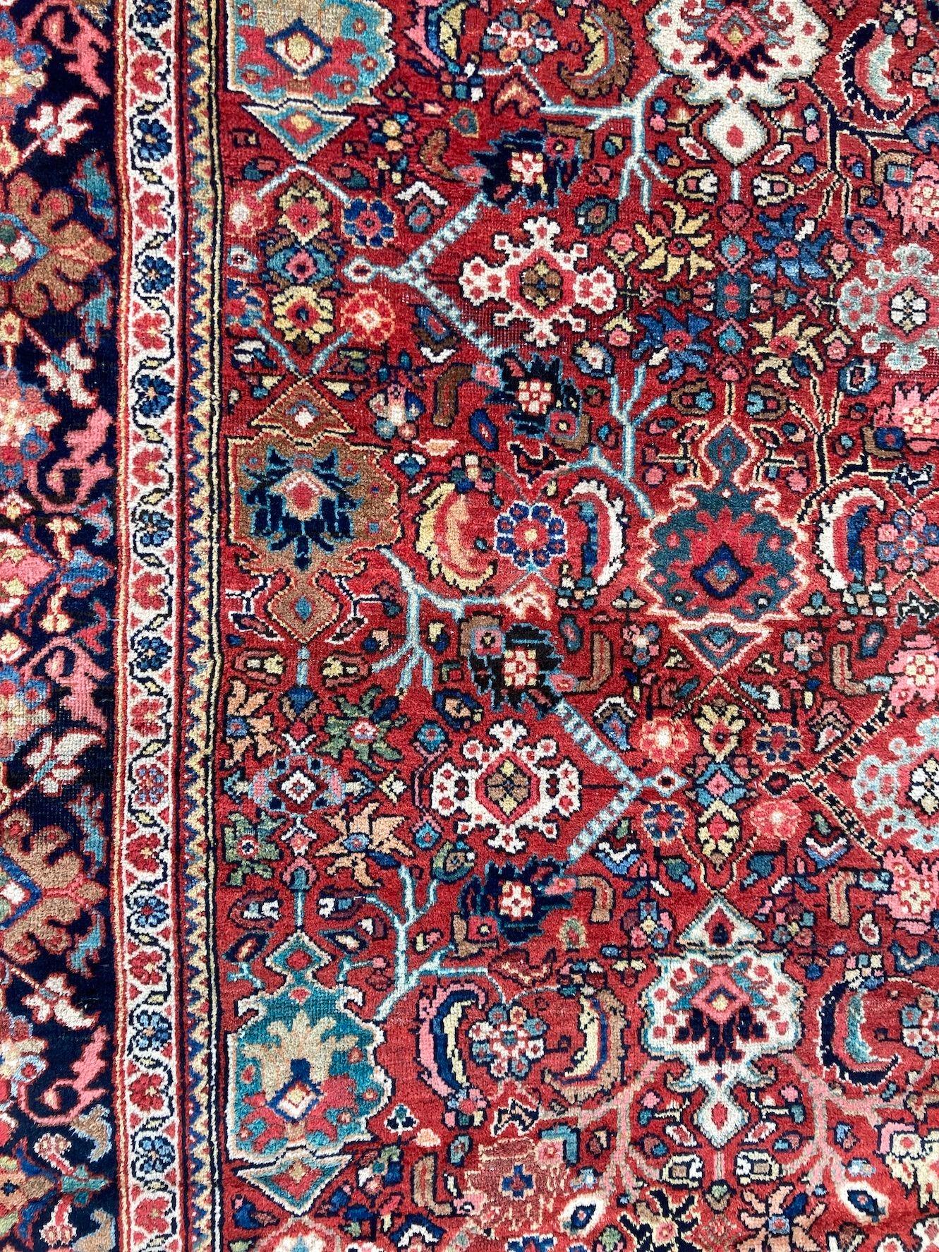 Antique Mahal Carpet 3.63m x 2.81m For Sale 7