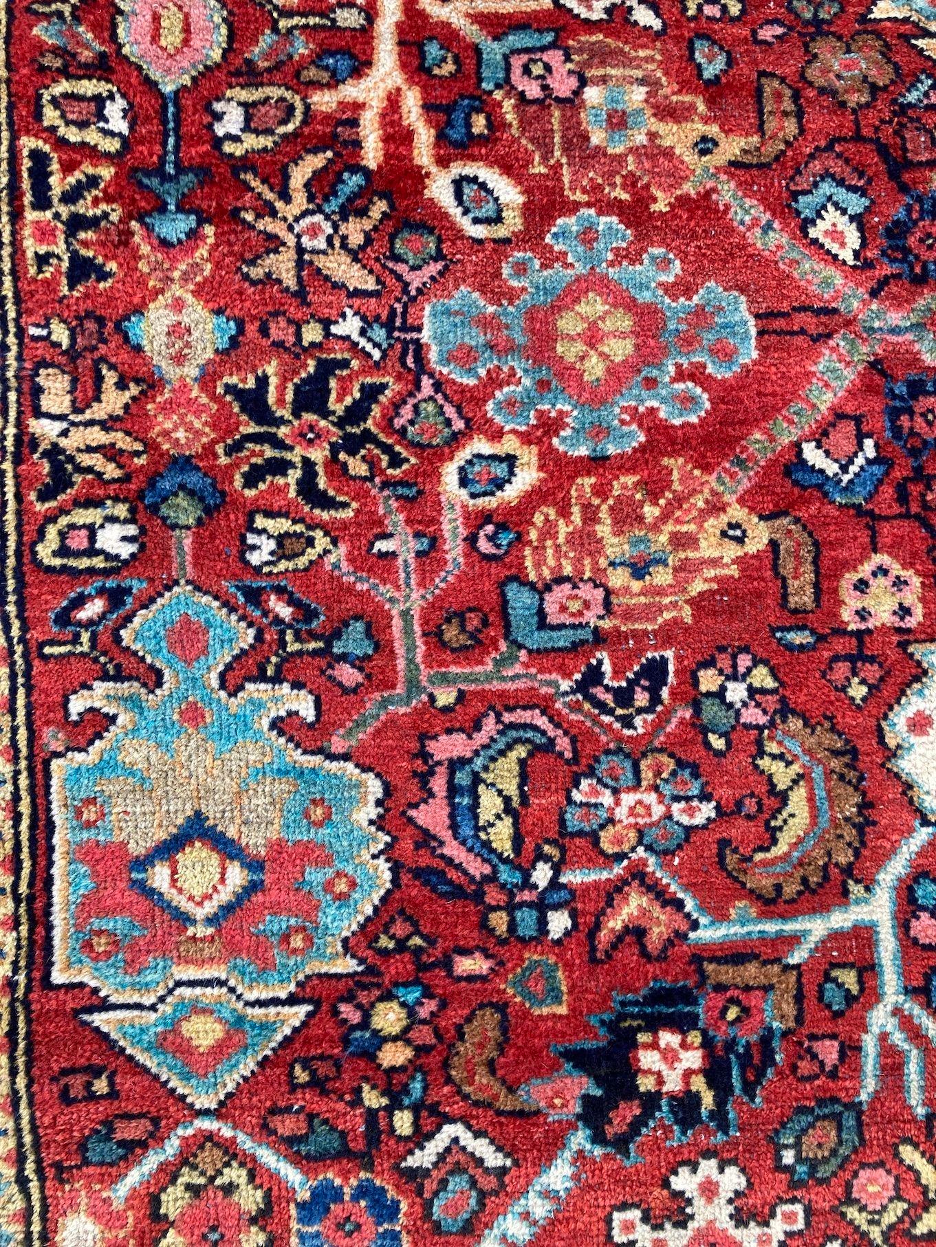 Antique Mahal Carpet 3.63m x 2.81m For Sale 9