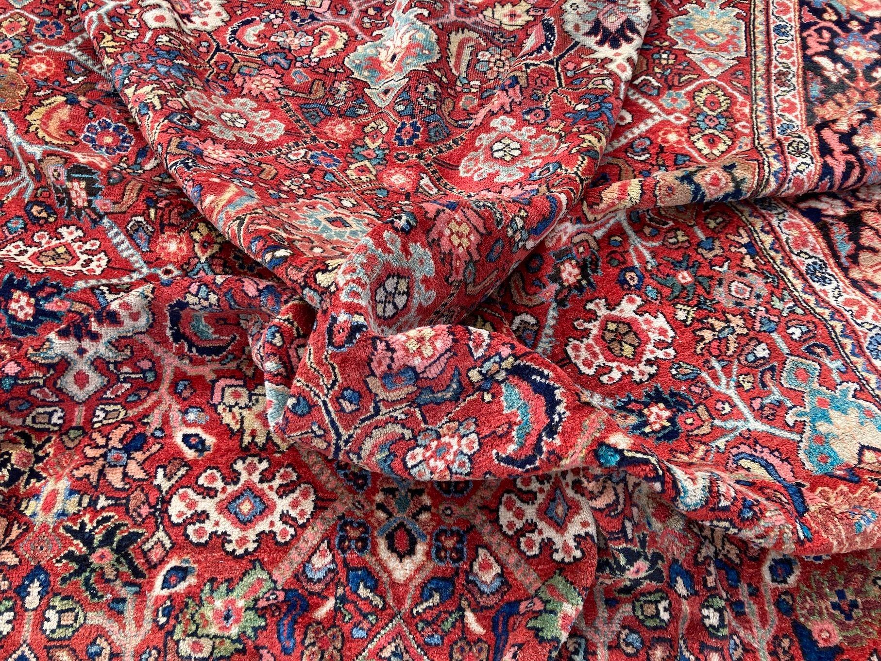 Antique Mahal Carpet 3.63m x 2.81m For Sale 11