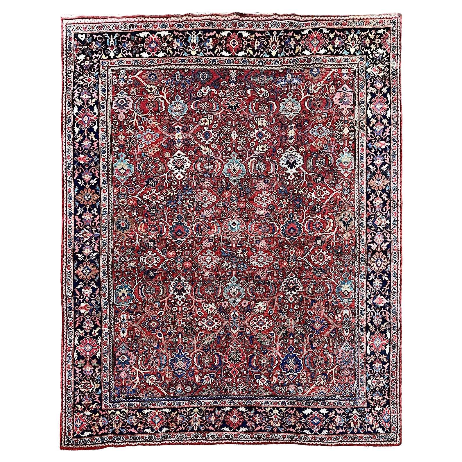 Tappeto Mahal antico 3,63 m x 2,81 m in vendita