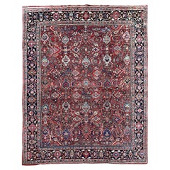 Tappeto Mahal antico 3,63 m x 2,81 m