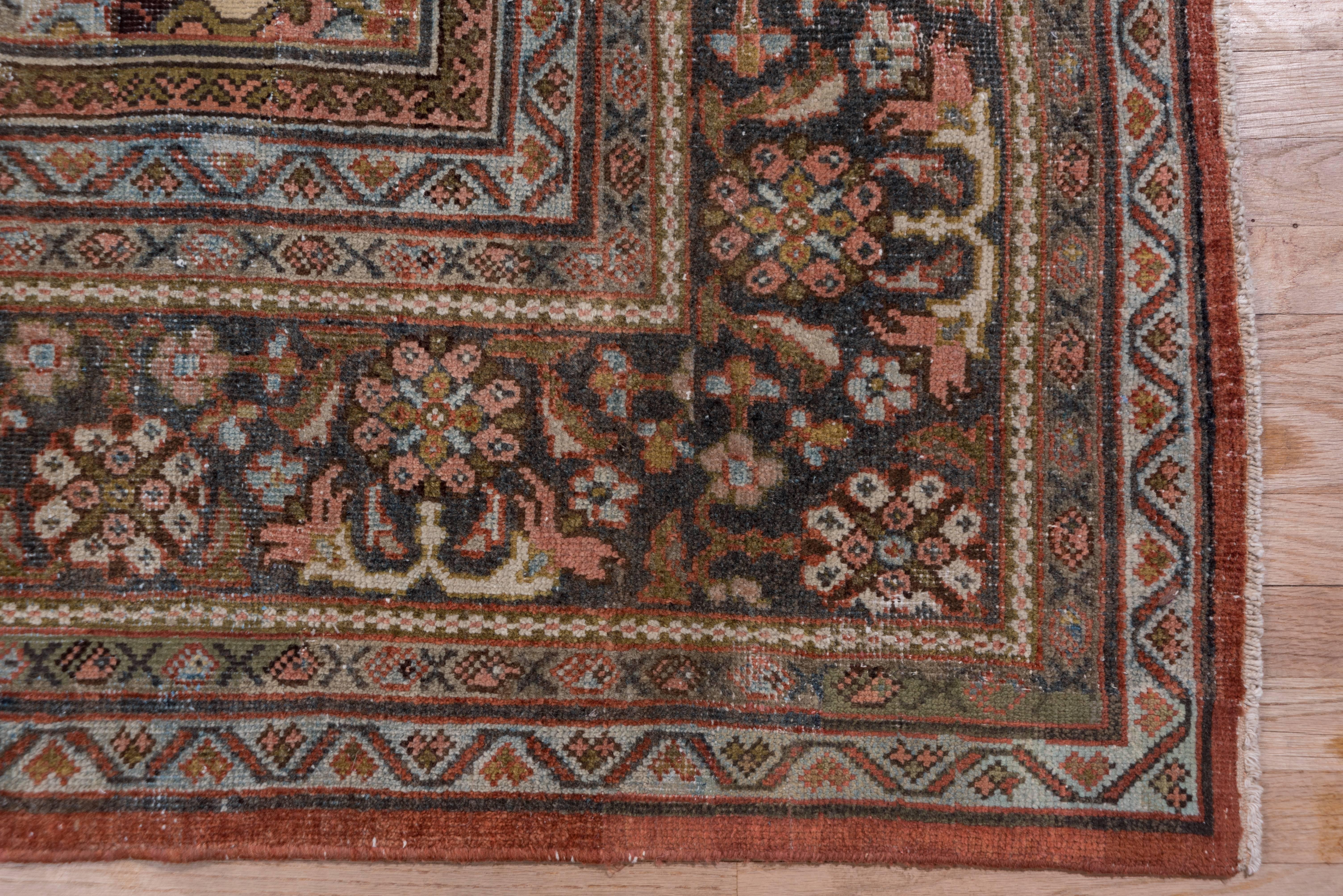 Tribal Antique Persian Mahal Carpet, Circa 1920s