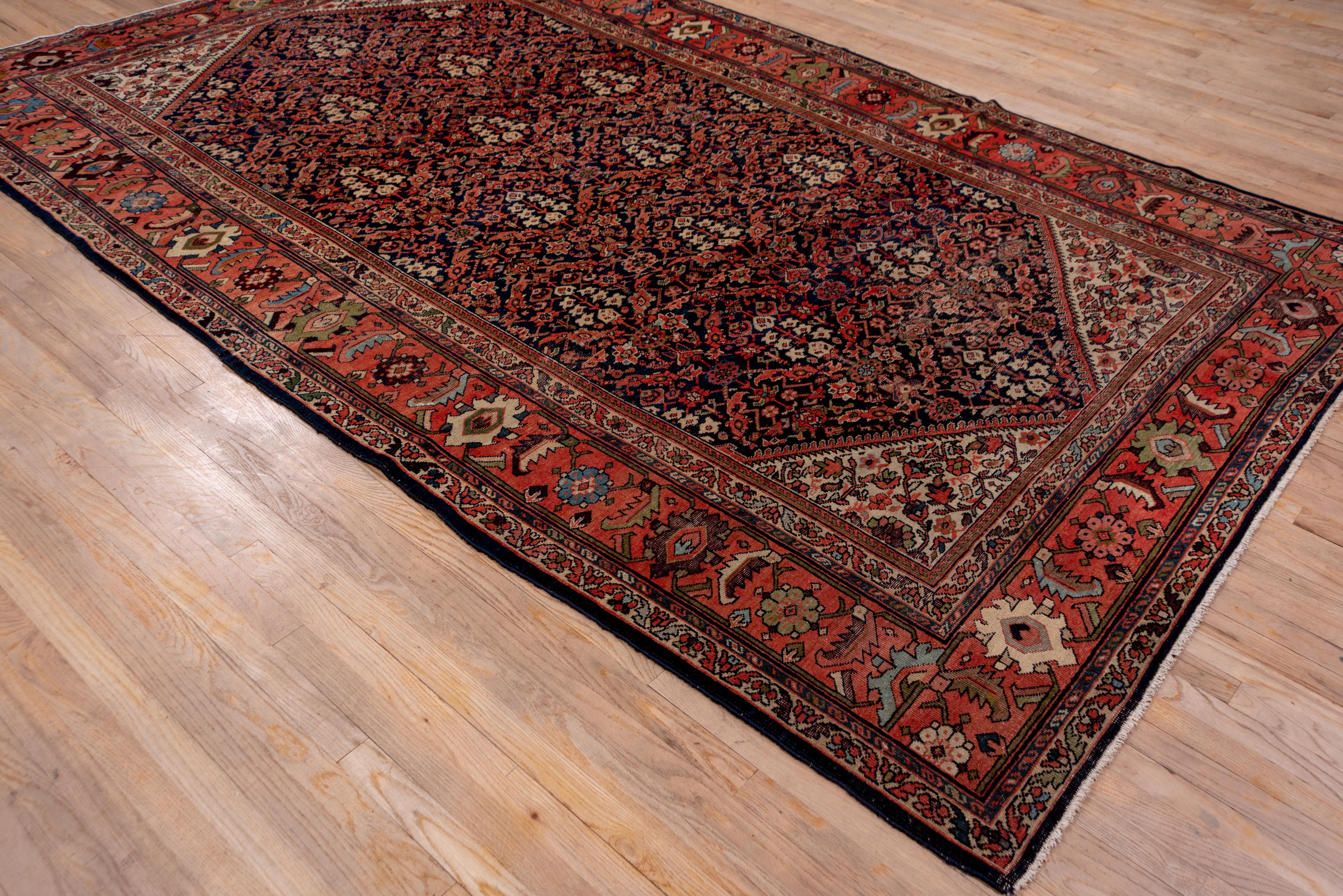 Wool Antique Persian Tribal Farahan Carpet, Circa 1920s