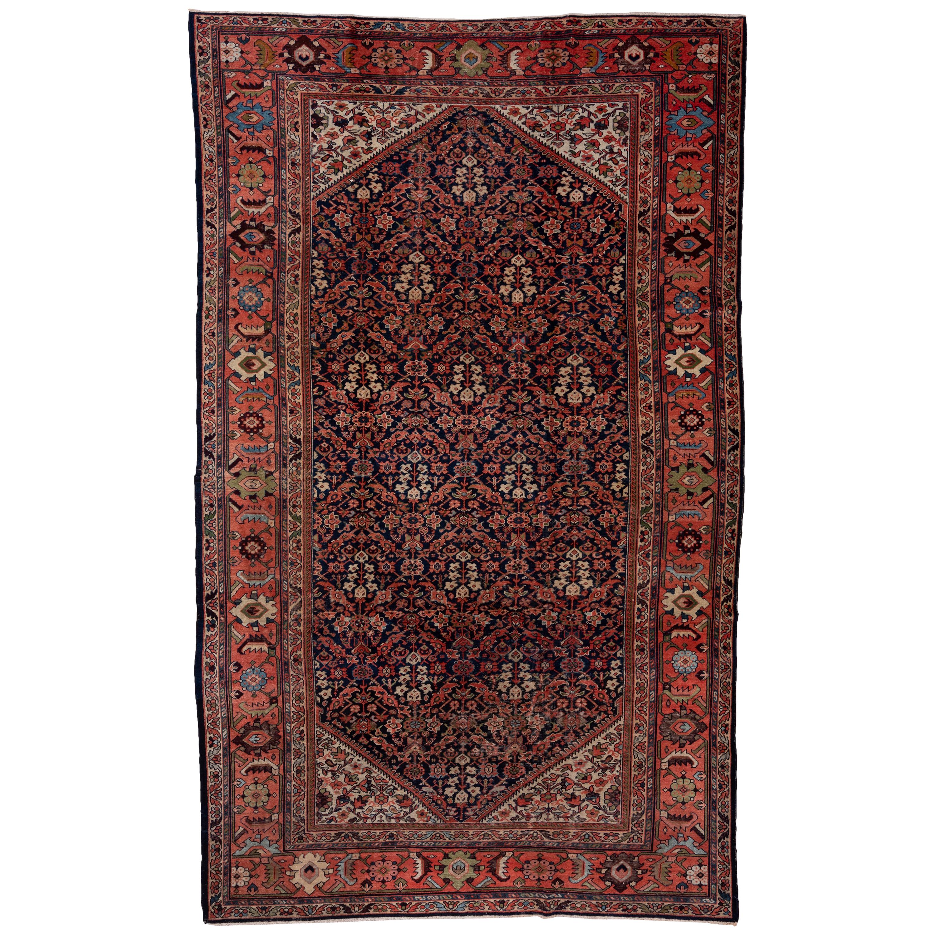Antique Persian Tribal Farahan Carpet, Circa 1920s