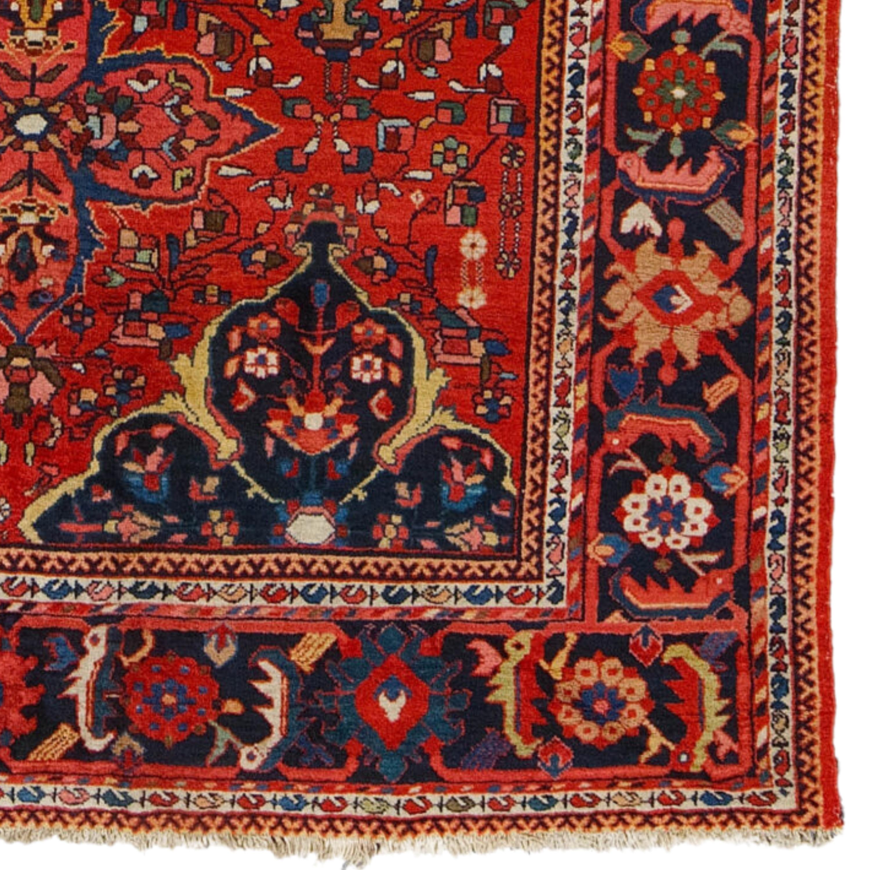 Wool Antique Mahal Carpet - Late of 19th Century Mahal Carpet, Antique Rug For Sale