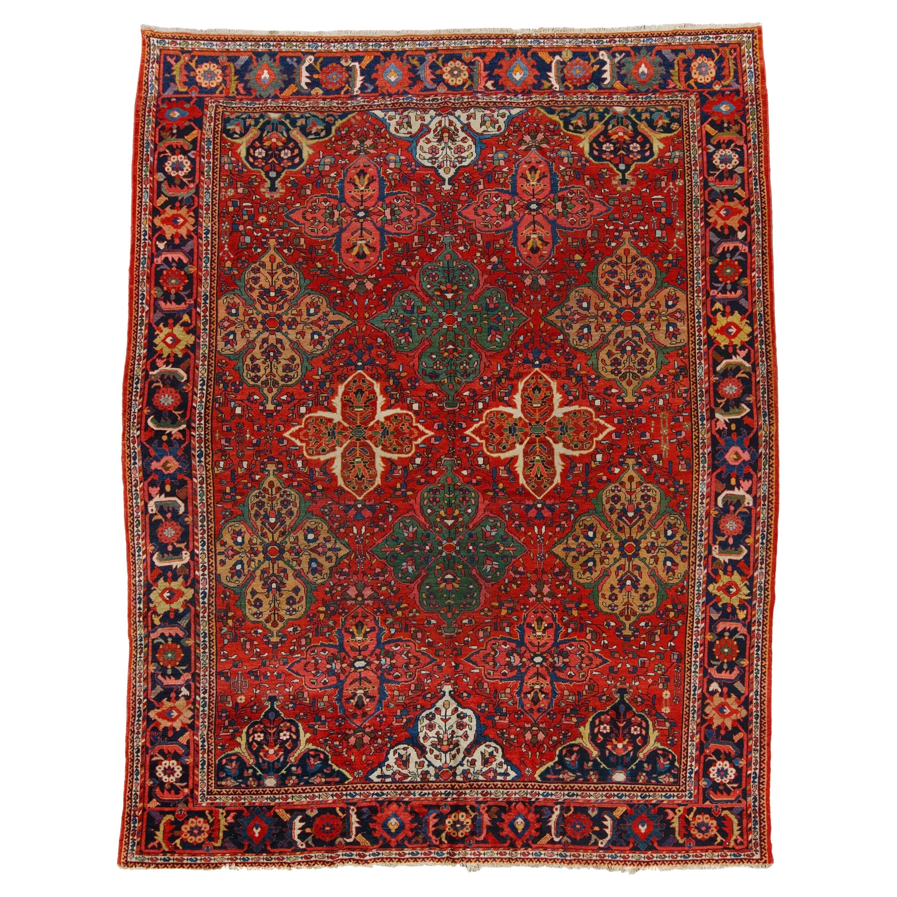 Antique Mahal Carpet - Late of 19th Century Mahal Carpet, Antique Rug For Sale