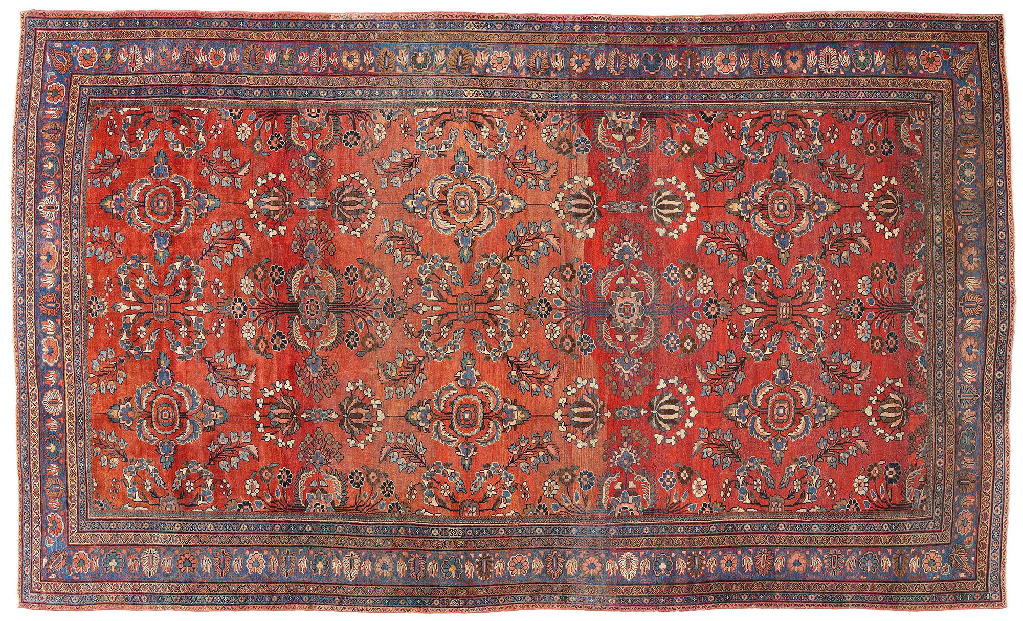 Late 19th Century Antique Persian Mahal Carpet with Traditional Style For Sale 2