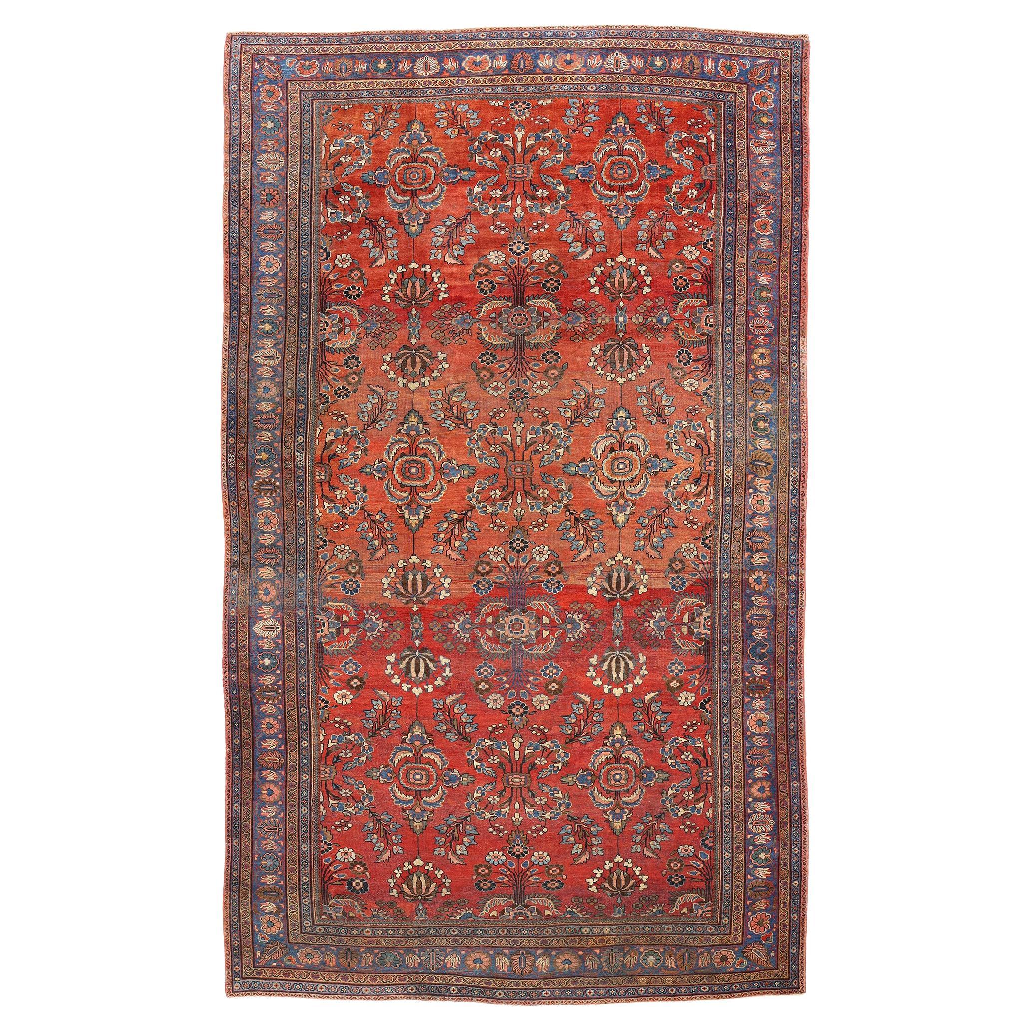 Late 19th Century Antique Persian Mahal Carpet with Traditional Style