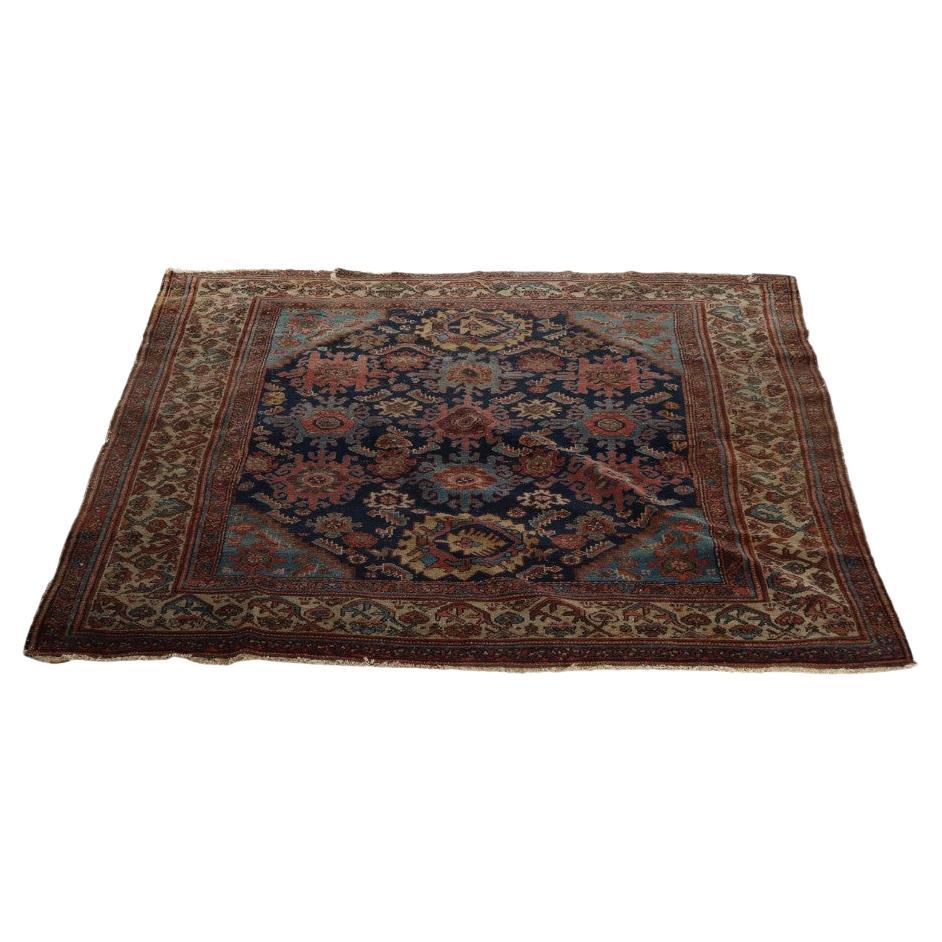 Antique Mahal Persian Wool Area Rug C1910 For Sale