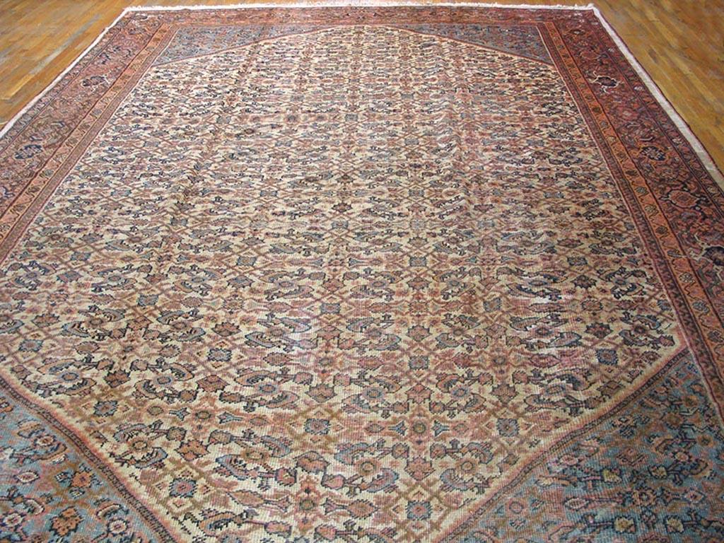 Hand-Knotted Early 20th Century Persian Mahal Carpet ( 11'10