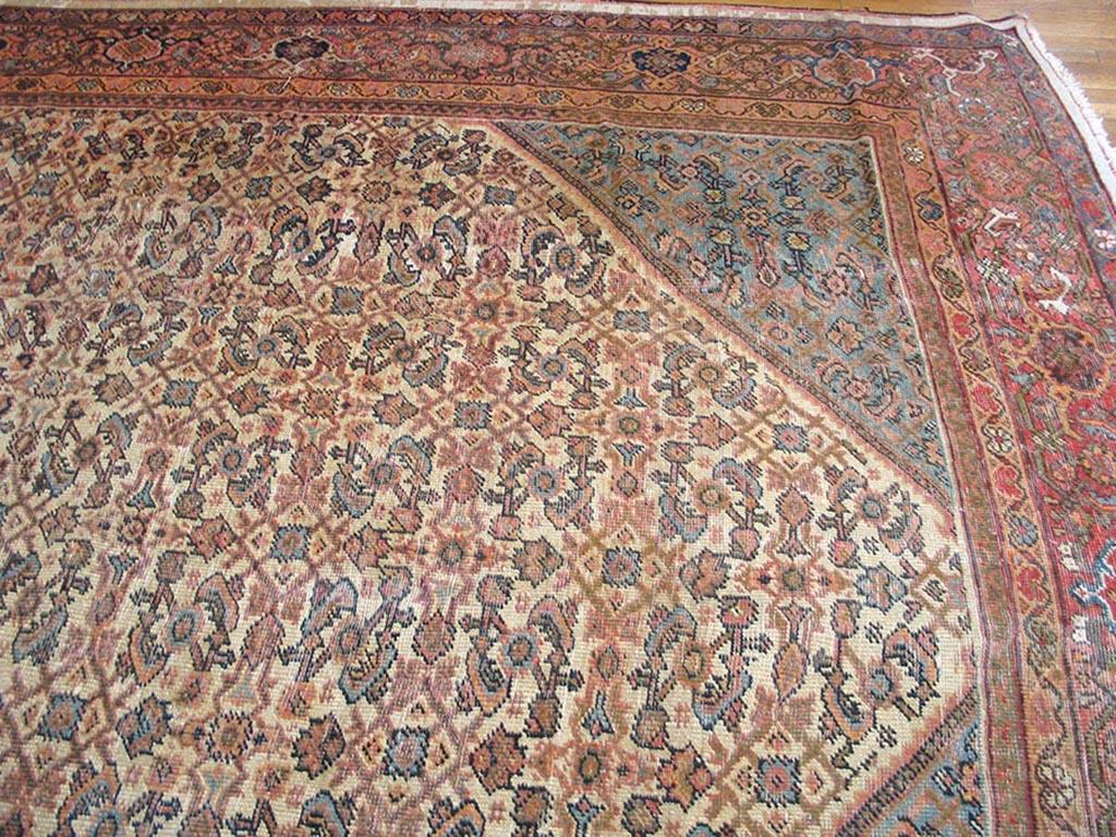 Wool Early 20th Century Persian Mahal Carpet ( 11'10