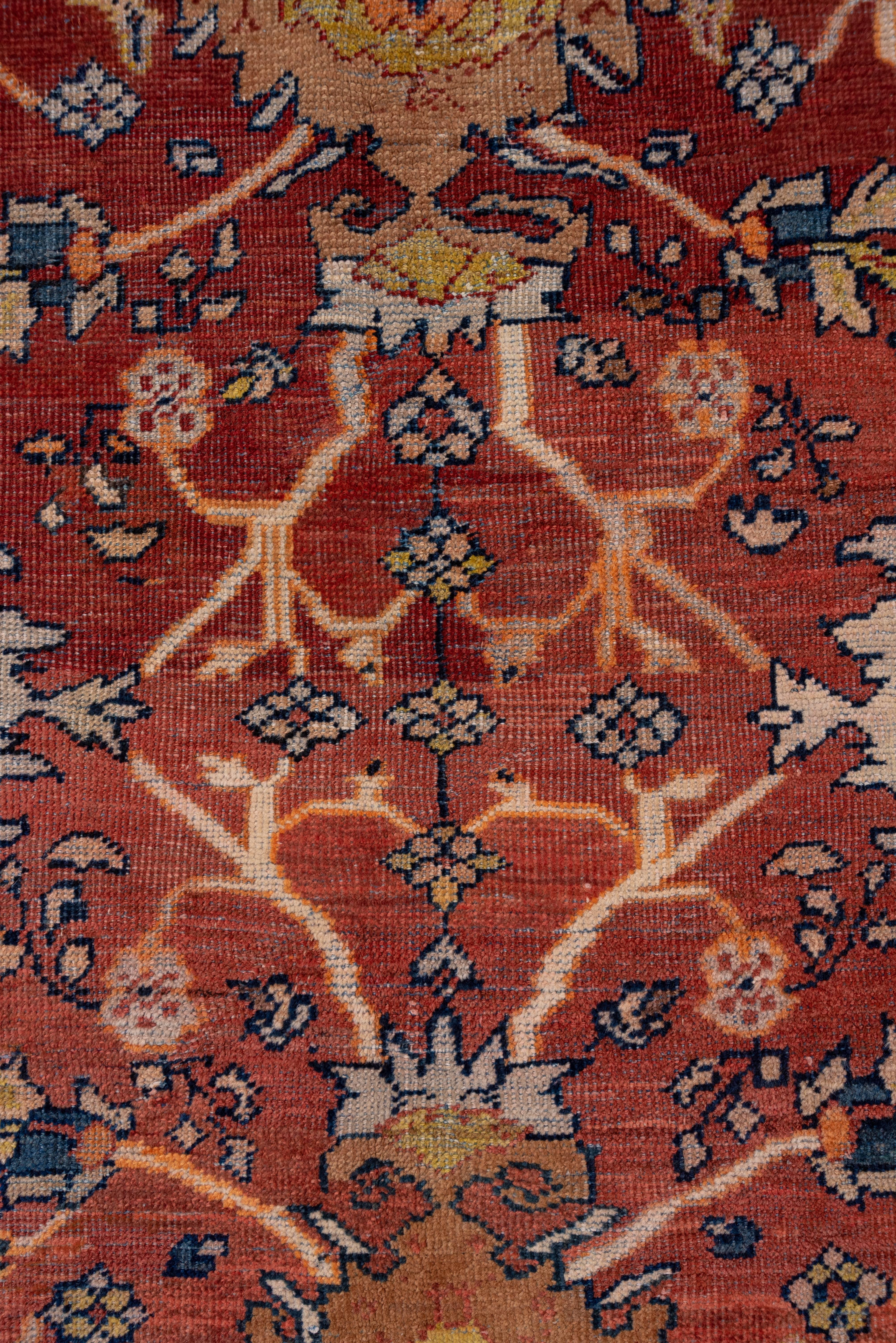 Antique Red Persian Mahal Carpet For Sale 1