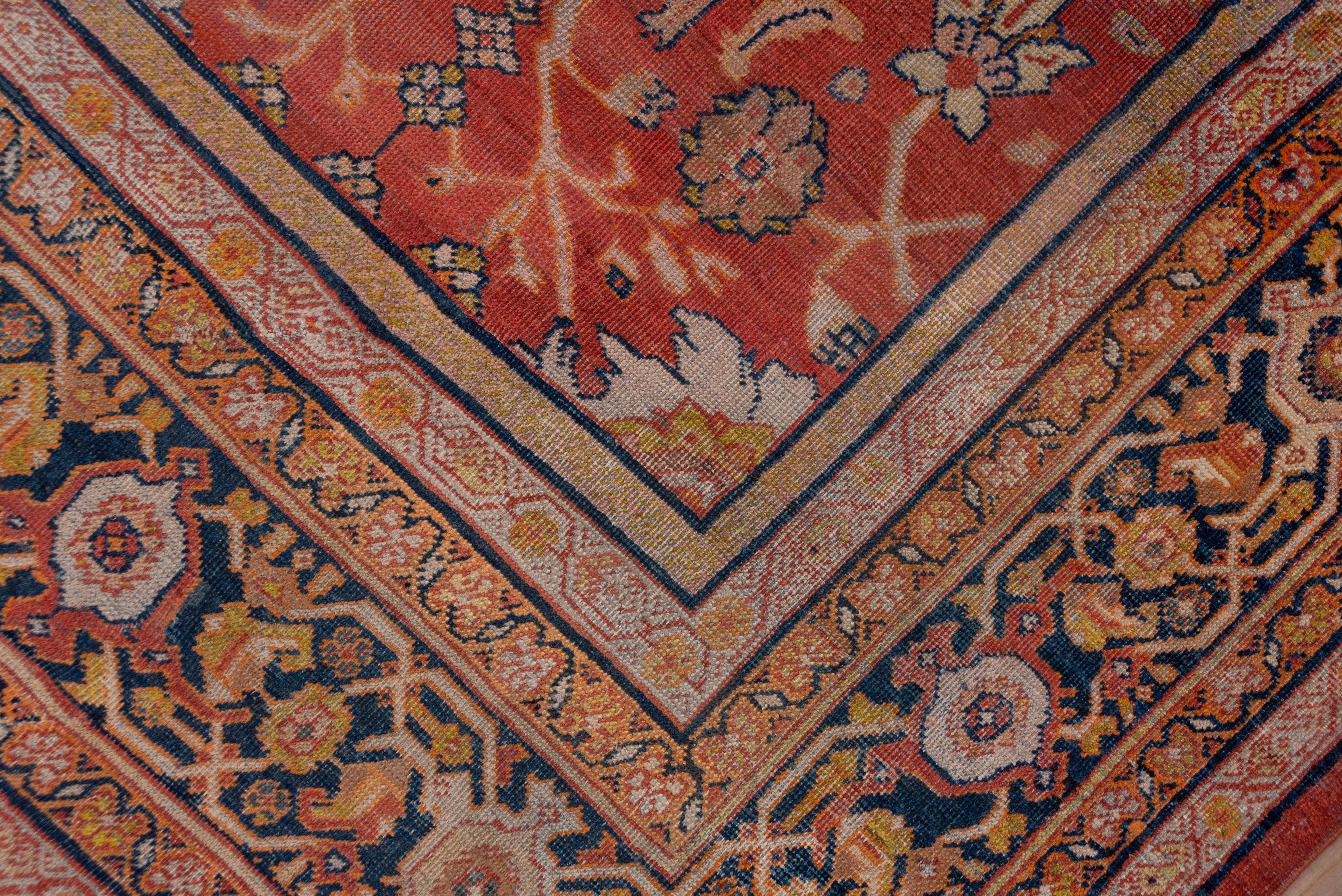 Antiker roter persischer Mahal-Teppich im Angebot 5