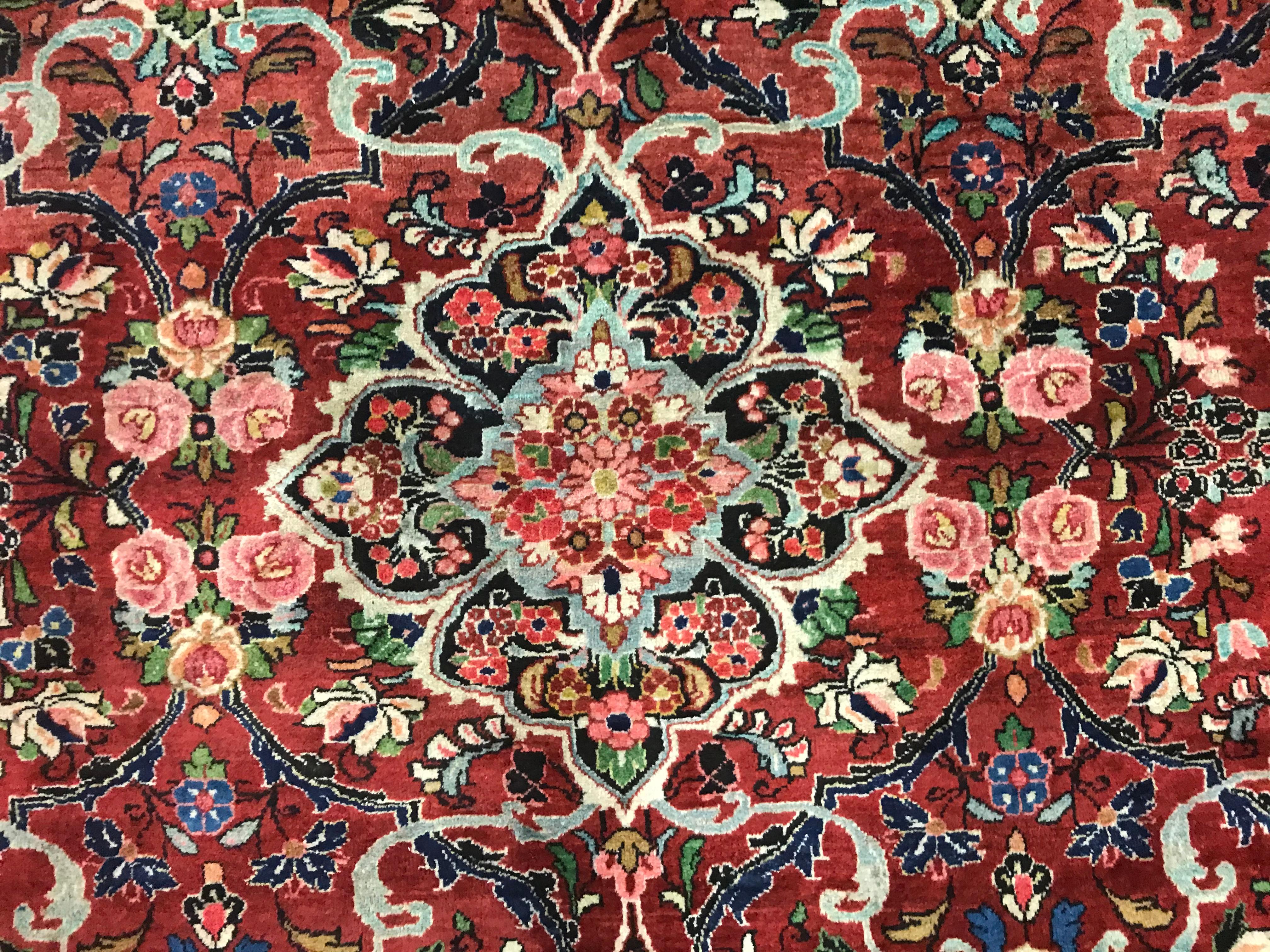 Persian Antique Mahal Rug For Sale