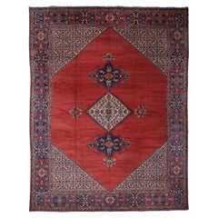 Antiker Mahal-Teppich - Mahal-Teppich aus dem späten 19. Jahrhundert, antiker Teppich, handgefertigter Teppich
