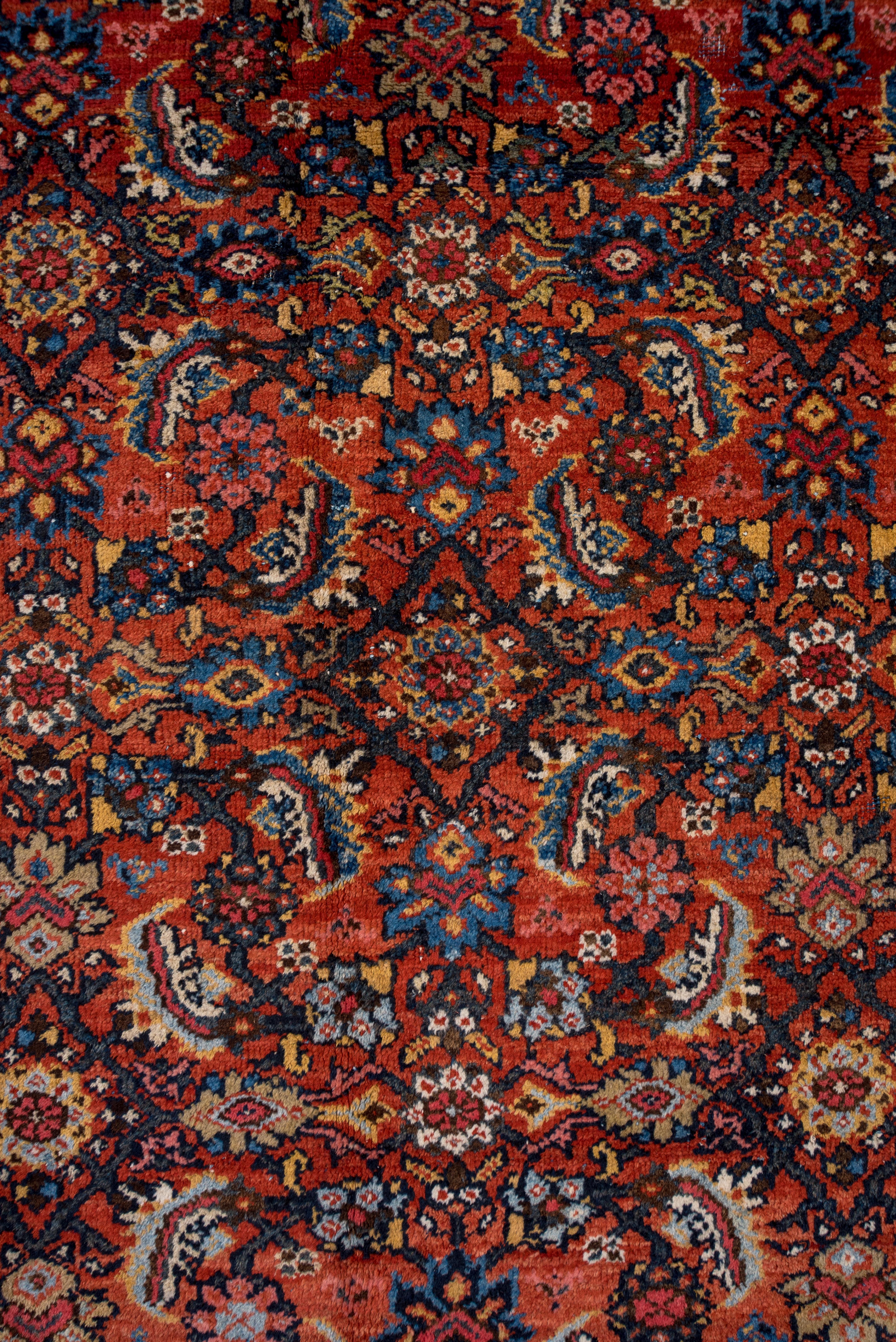 Tribal Antique Mahal Rug, Red Field, circa 1920s For Sale