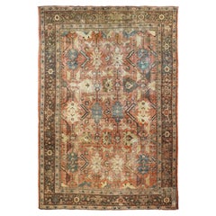 Antique Shaby Chic Mahal Rug Rug 