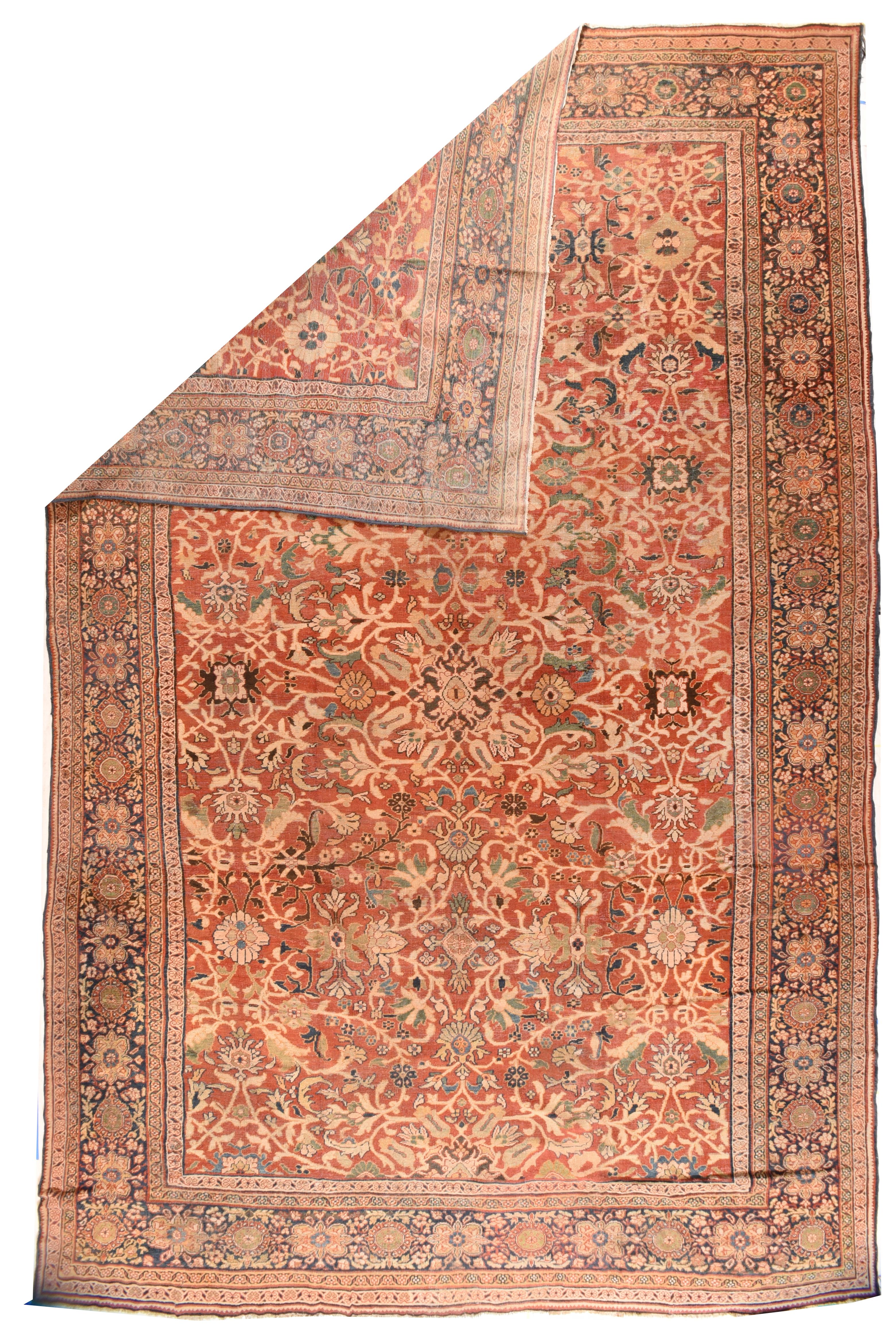 Antique Mahal Soultanabad Rug 12'7'' x 19'8''.