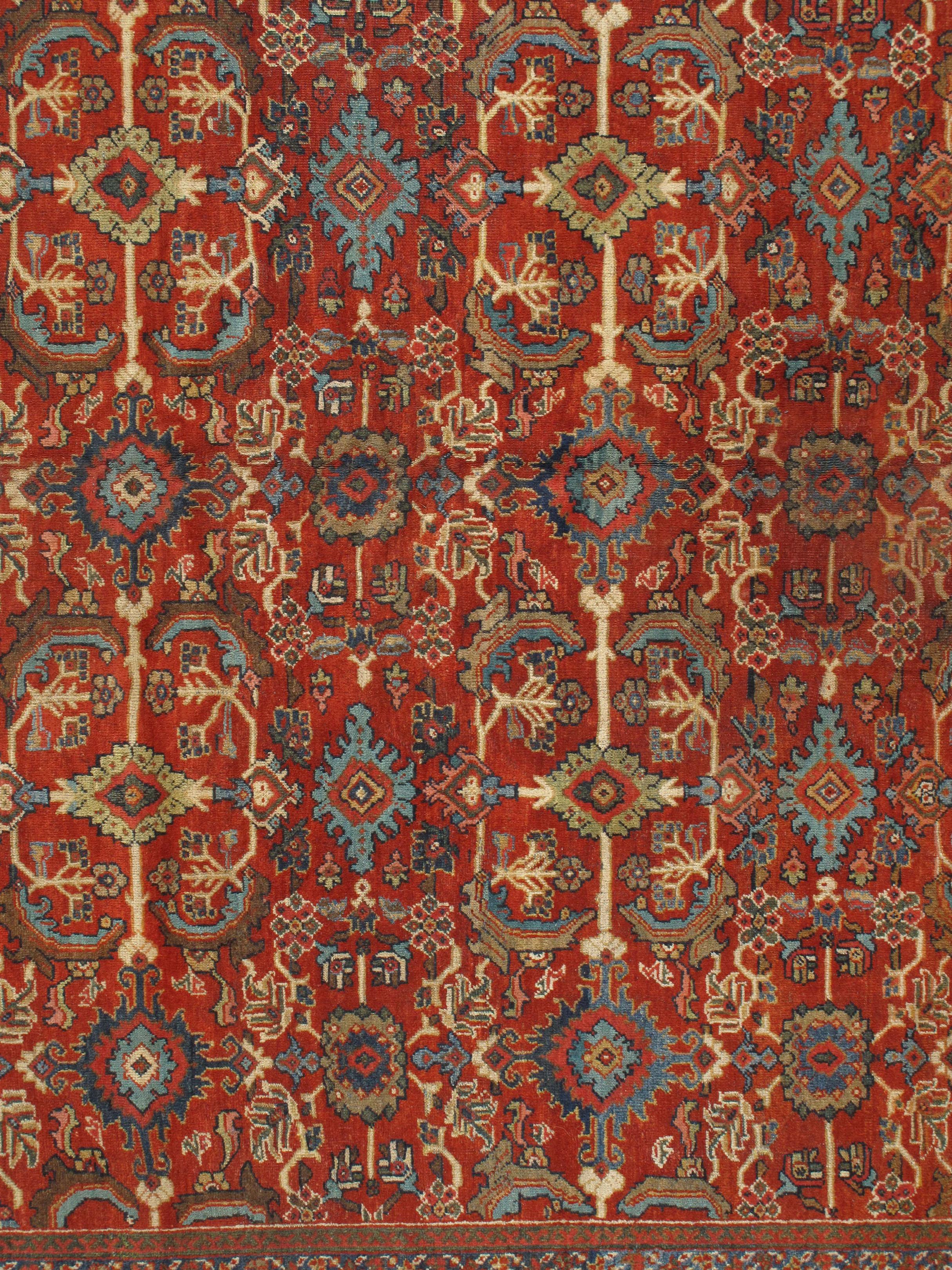 Antiker Mahal Sultanabad-Teppich aus Mahal  9'8 x 14'6 (Persisch) im Angebot