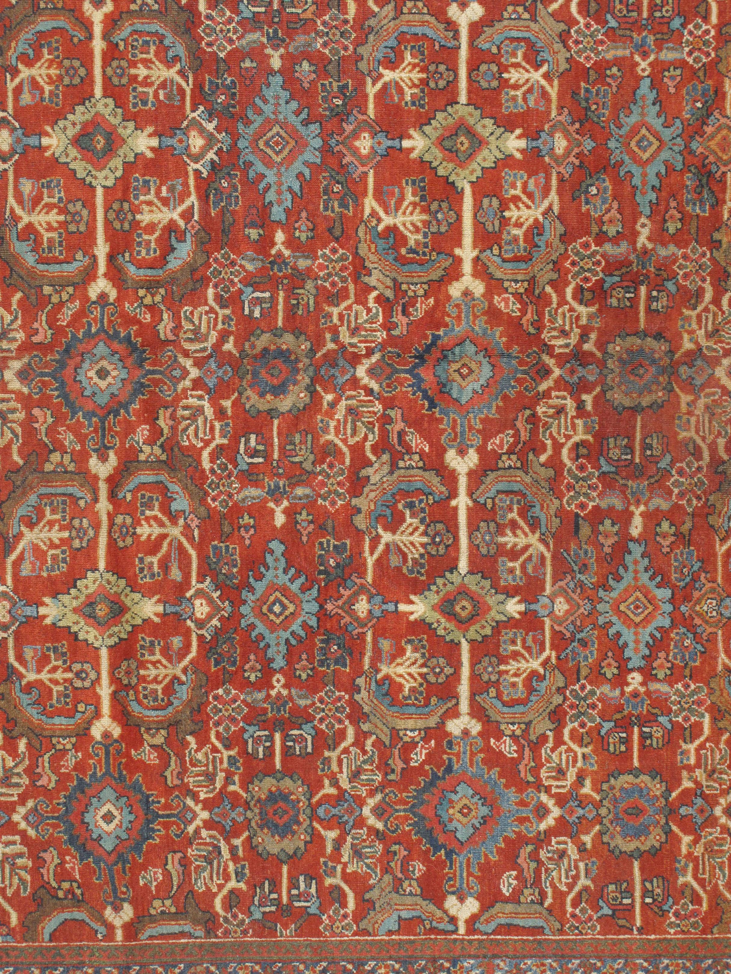 Antiker Mahal Sultanabad-Teppich aus Mahal  9'8 x 14'6 (Wolle) im Angebot
