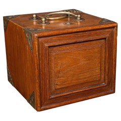 Antico astuccio per mahjong, orientale, scatola di mattonelle da gioco in teak, tardo vittoriano, Circa 1900