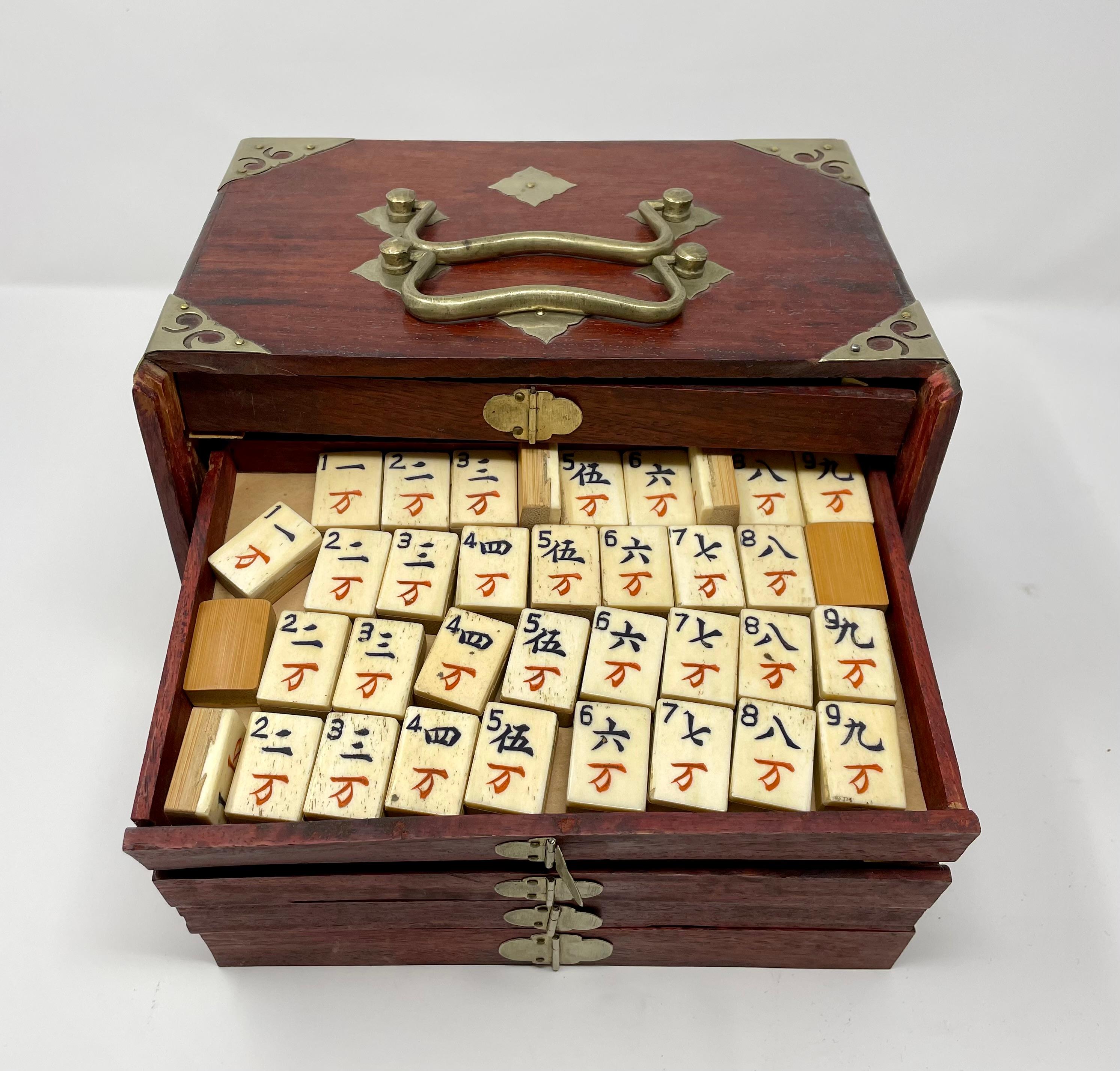 vintage mahjong set