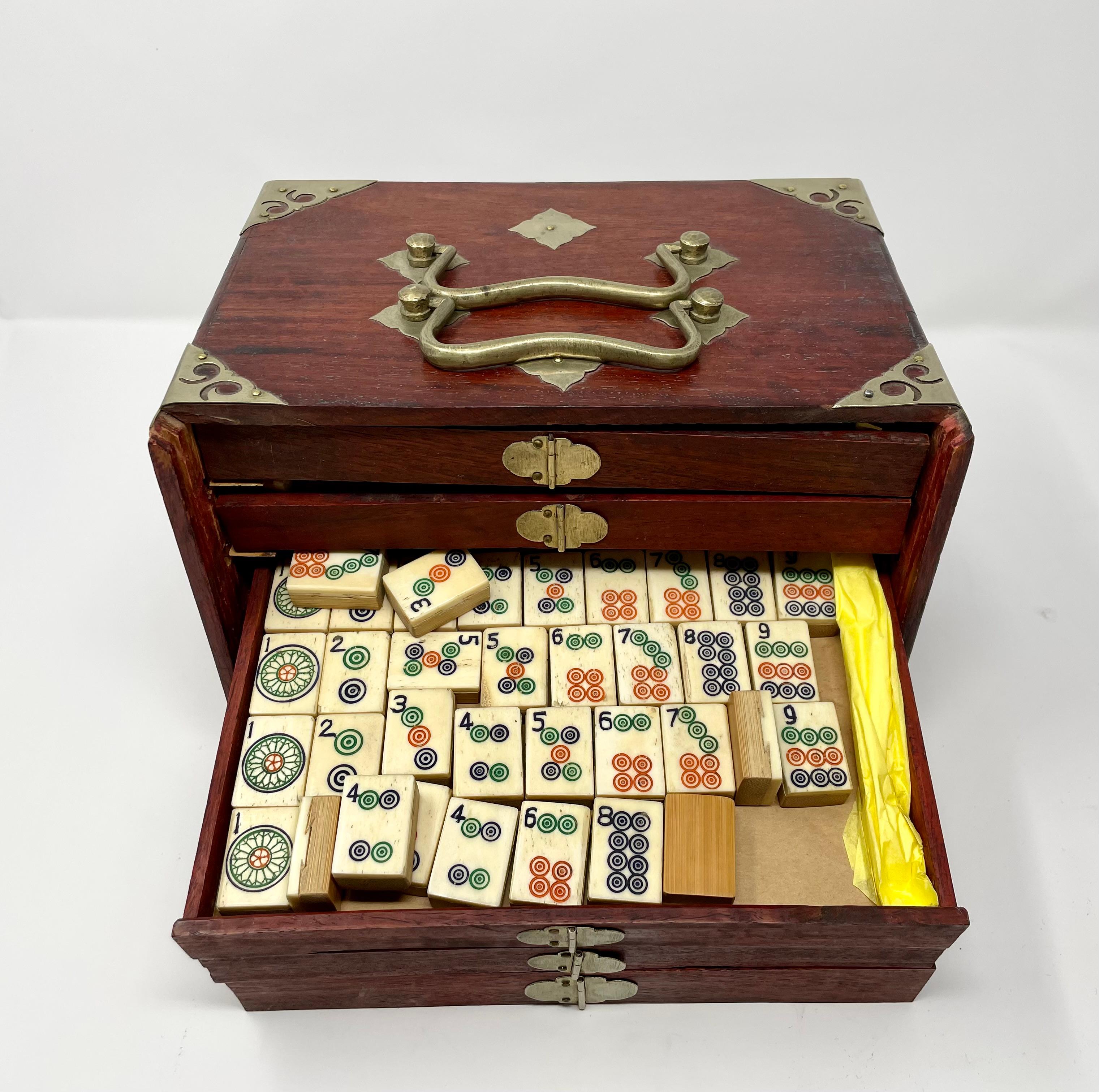 Chinese Antique Mahjong Set circa 1920-1930