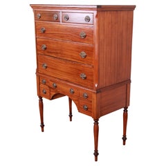 Antique Mahogany 10-Drawer Highboy Chest of Drawers, circa 1910