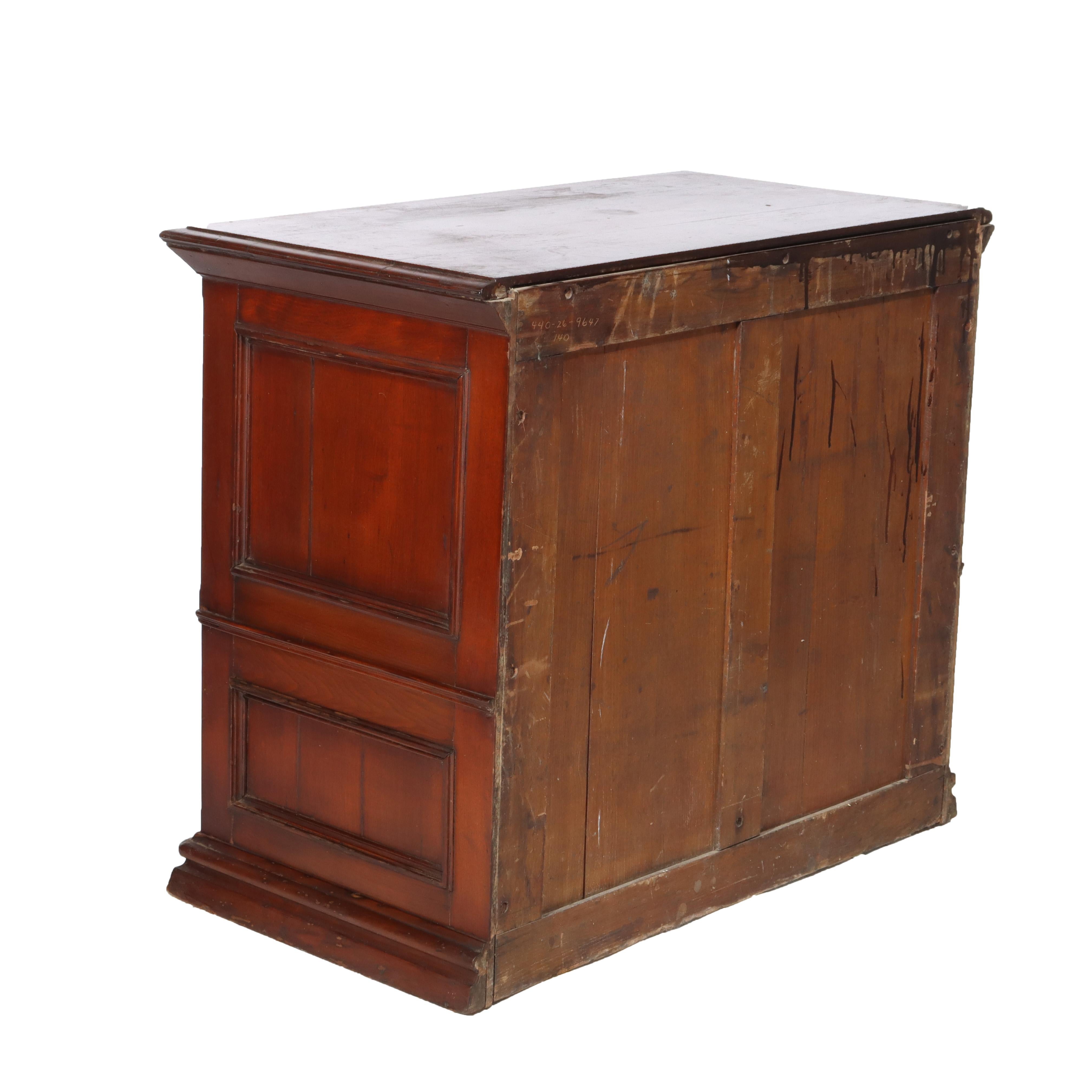 Antique Mahogany 22 Drawer Country Store Spool Cabinet C1900 For Sale 4