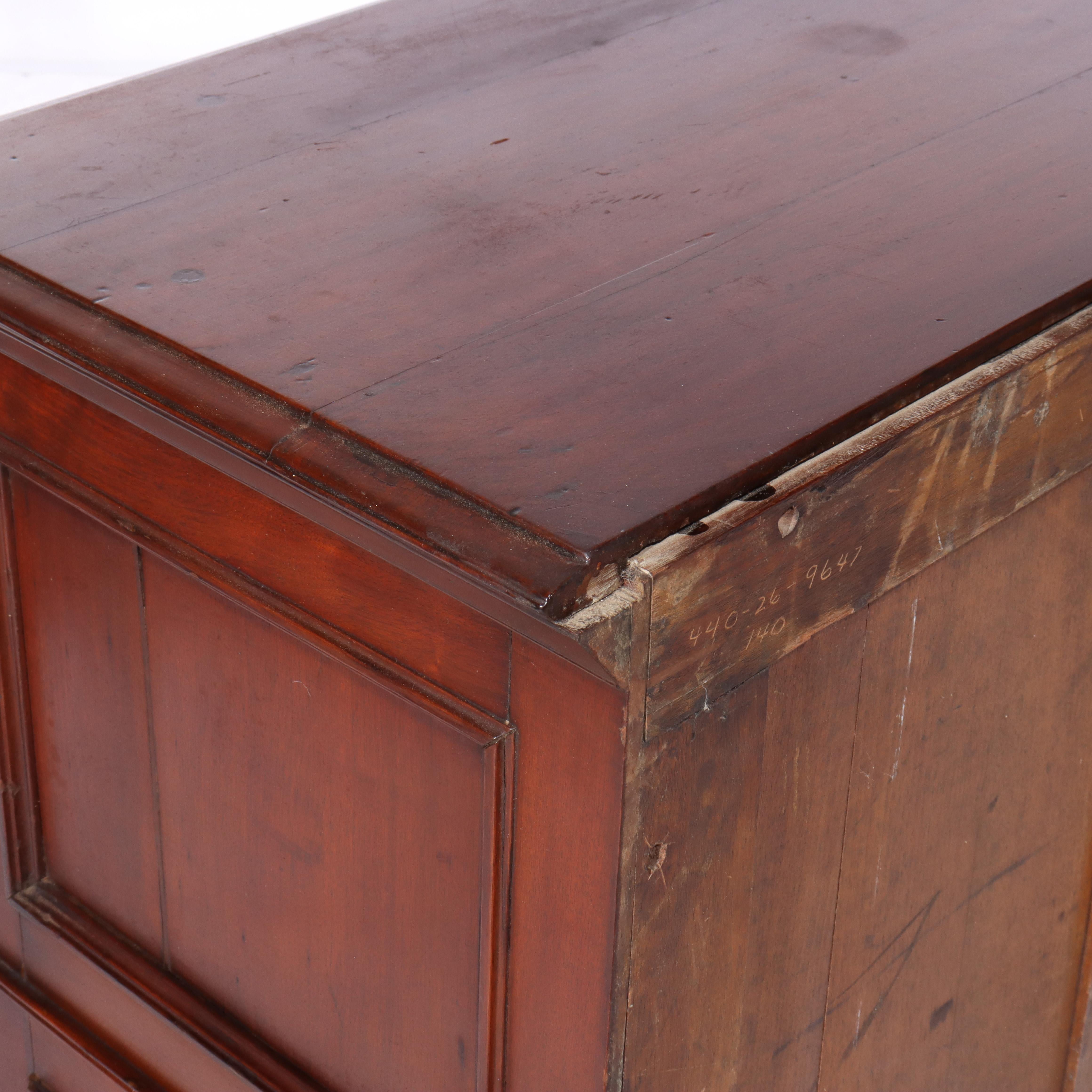 Antique Mahogany 22 Drawer Country Store Spool Cabinet C1900 For Sale 5