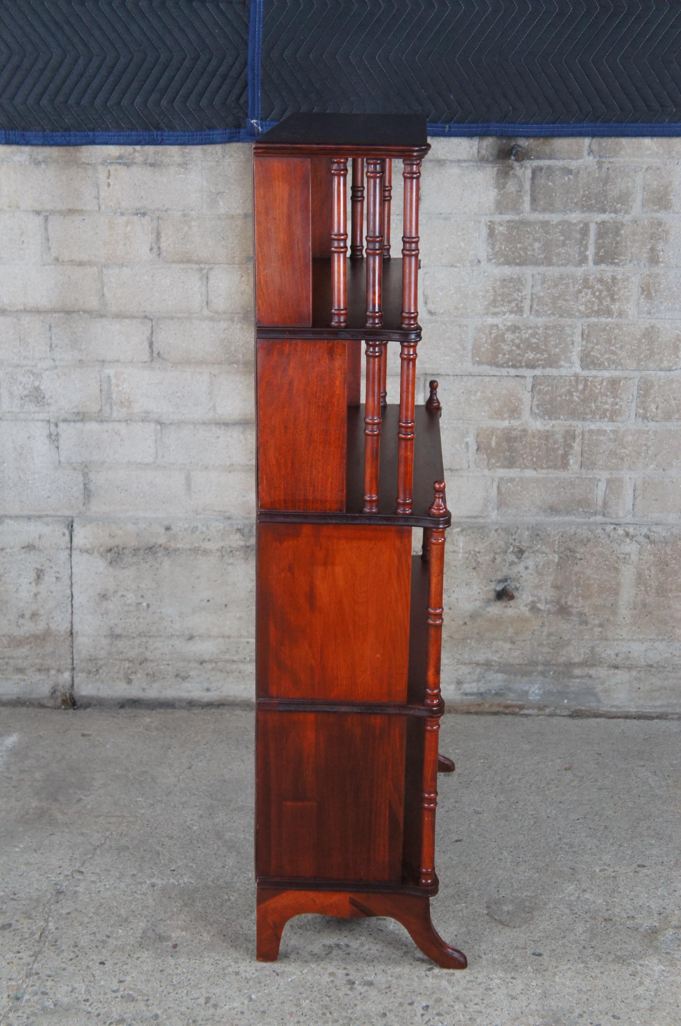 Antique Mahogany 4 Shelf Library Office Bookcase Etagere Book Stand 50