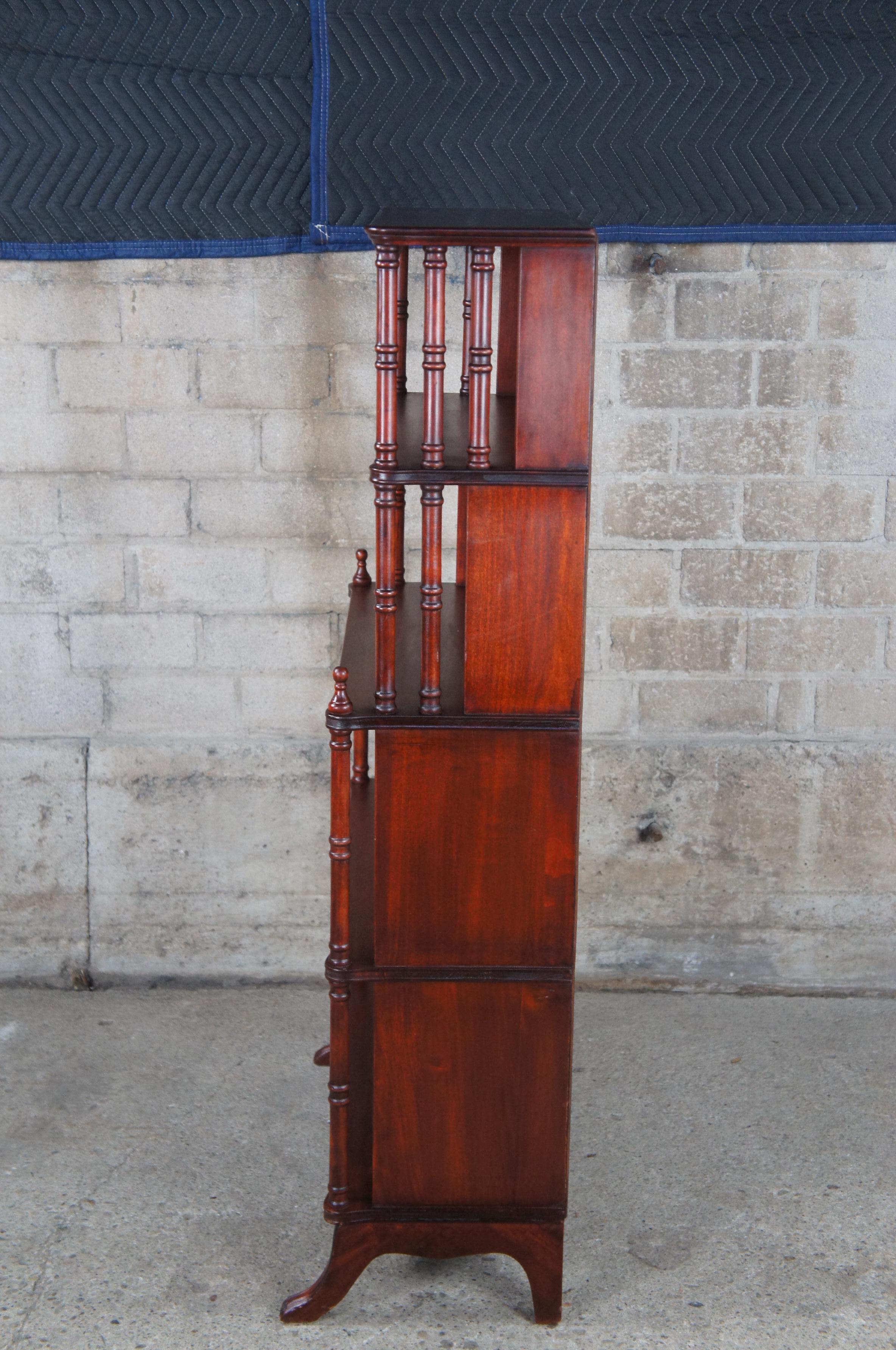 Antique Mahogany 4 Shelf Library Office Bookcase Etagere Book Stand 50