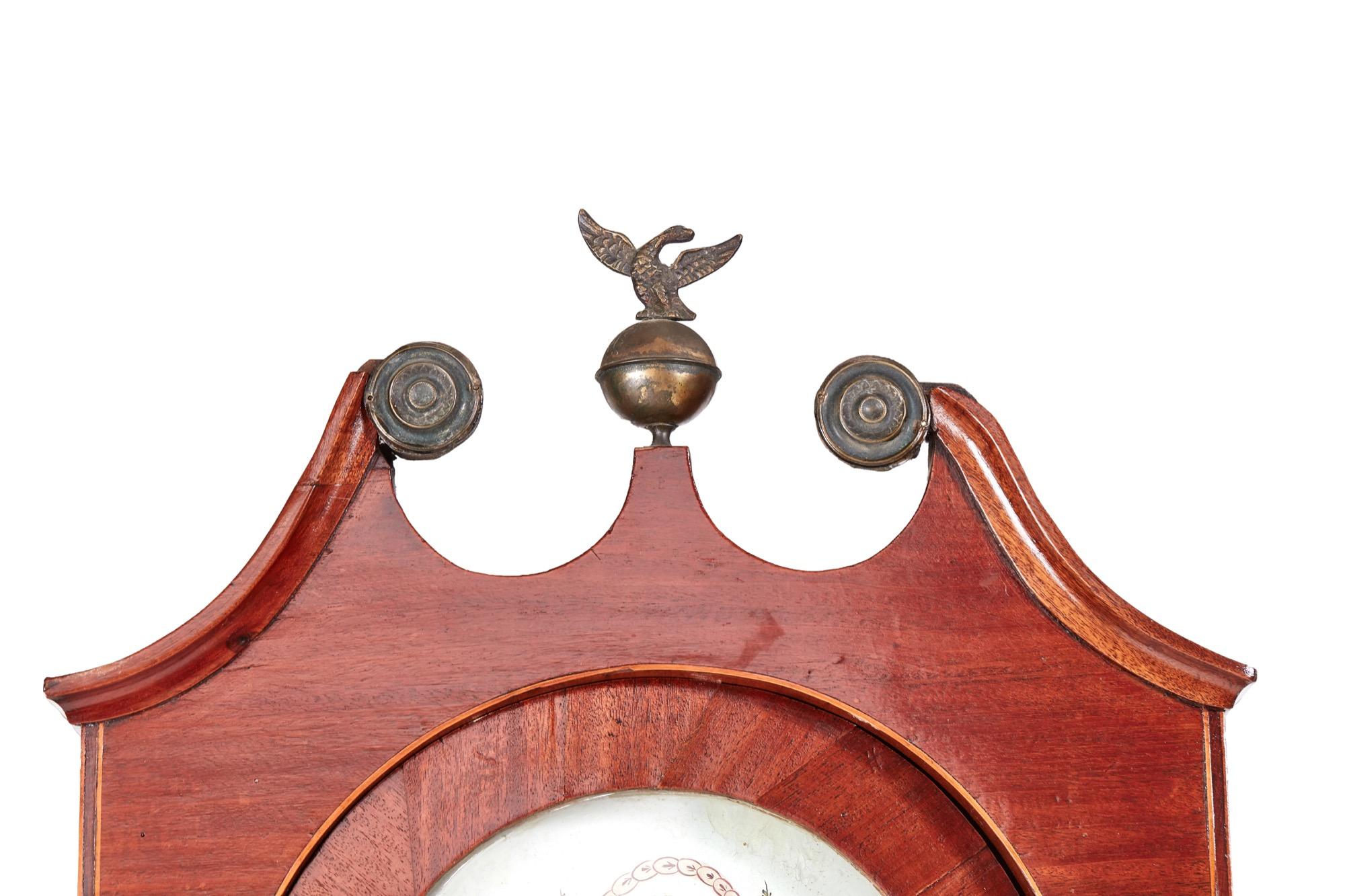 Victorian Antique Mahogany 8-Day Longcase Clock For Sale