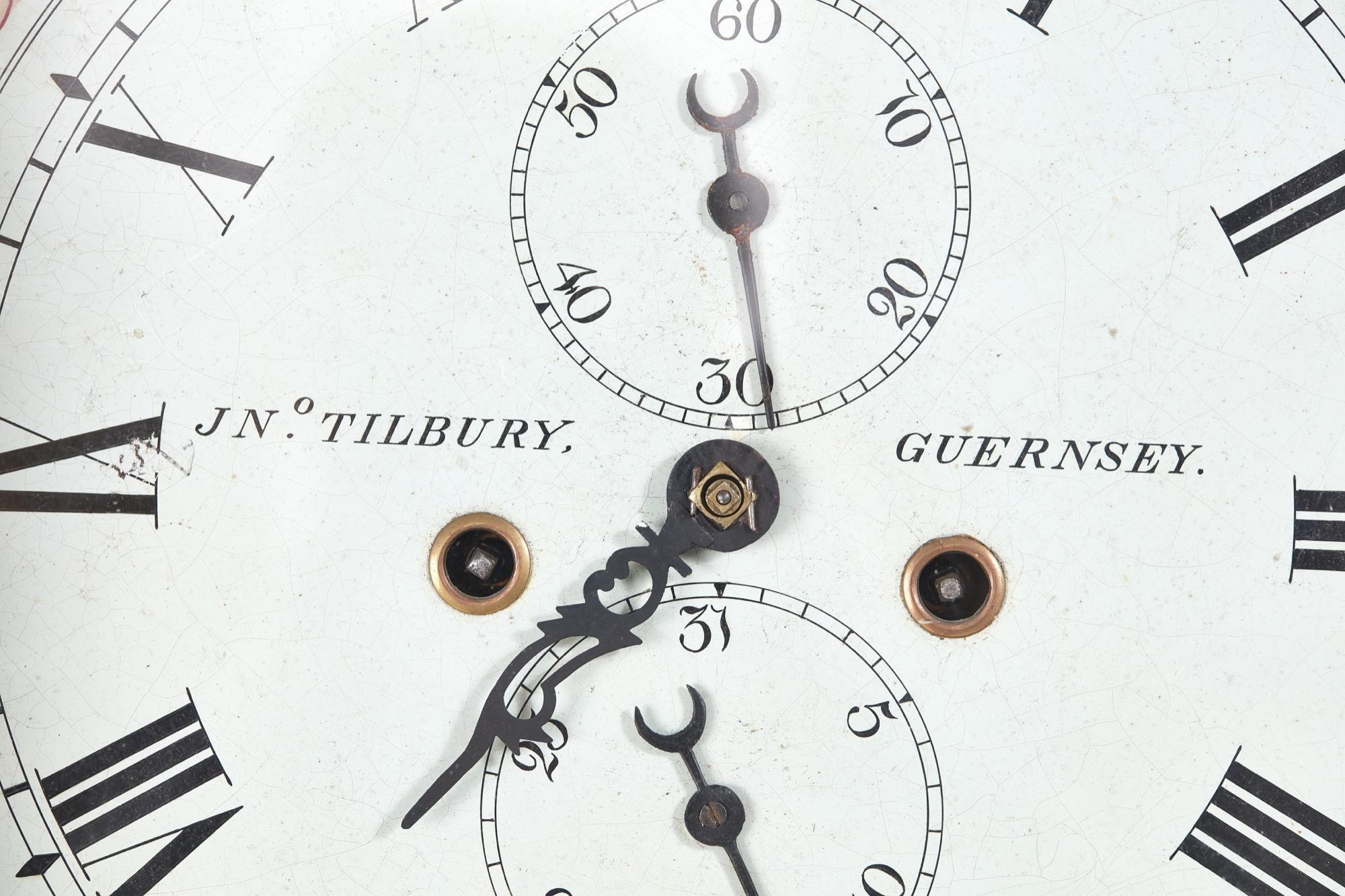 British Antique Mahogany 8-Day Longcase Clock For Sale