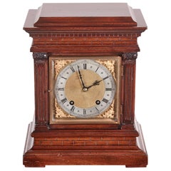 Antique Mahogany 8 Day Mantel Clock