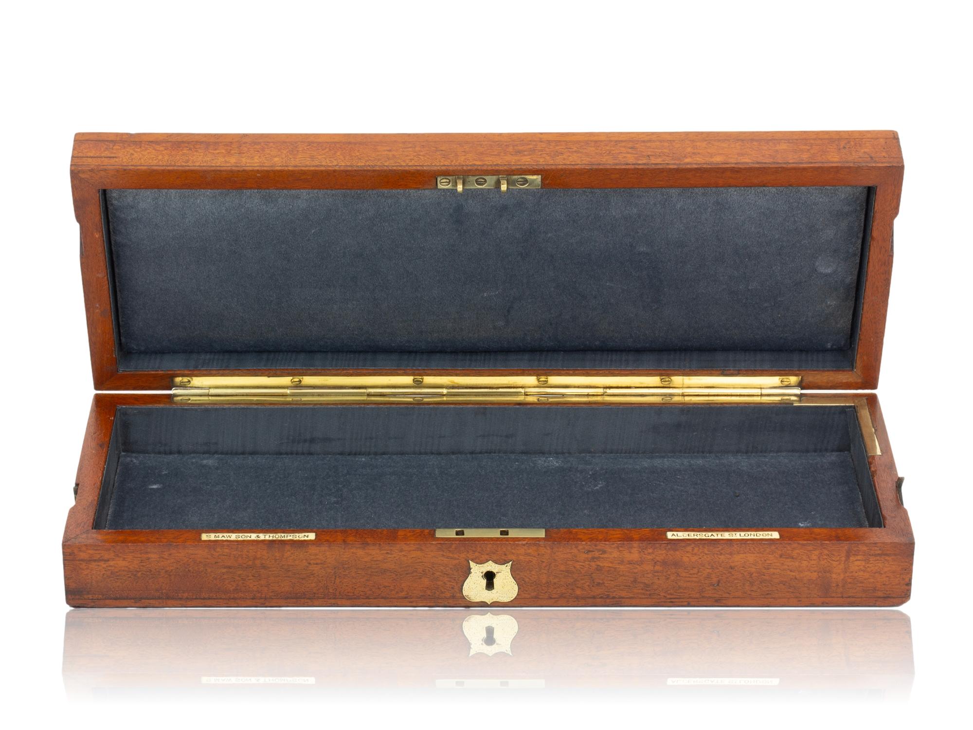 Brass Antique Mahogany Accessories Jewelry Box For Sale