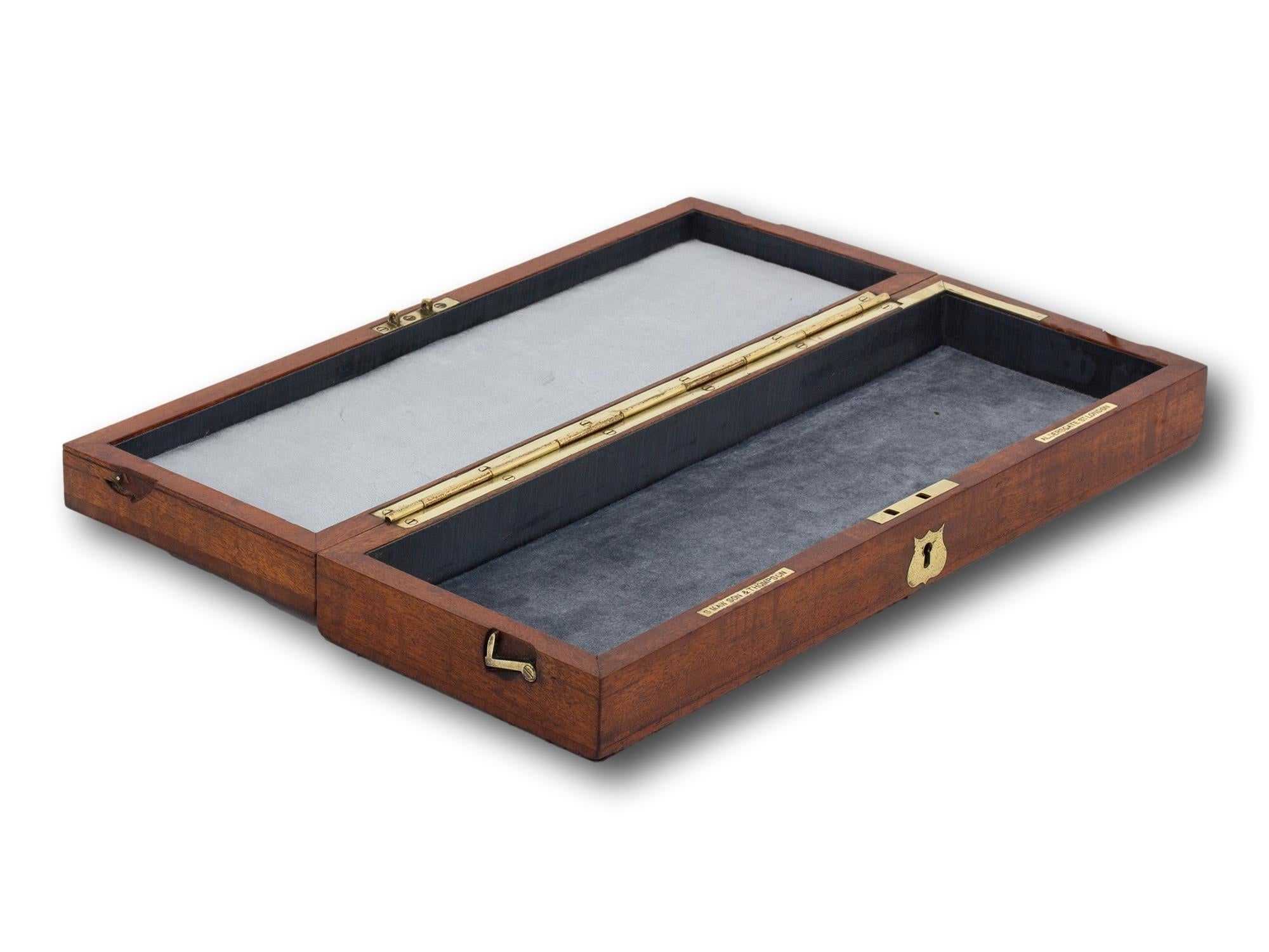 Antique Mahogany Accessories Jewelry Box For Sale 1