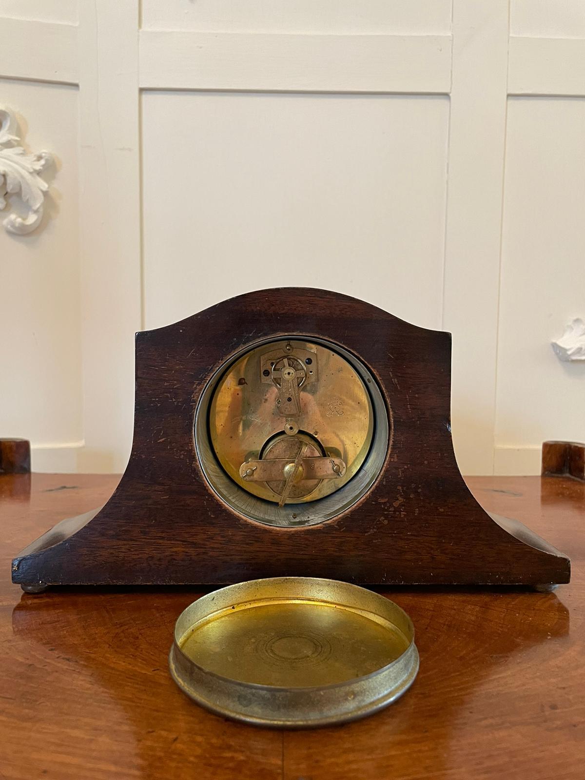 Early 20th Century Antique Mahogany Amboyna Eight Day Clock