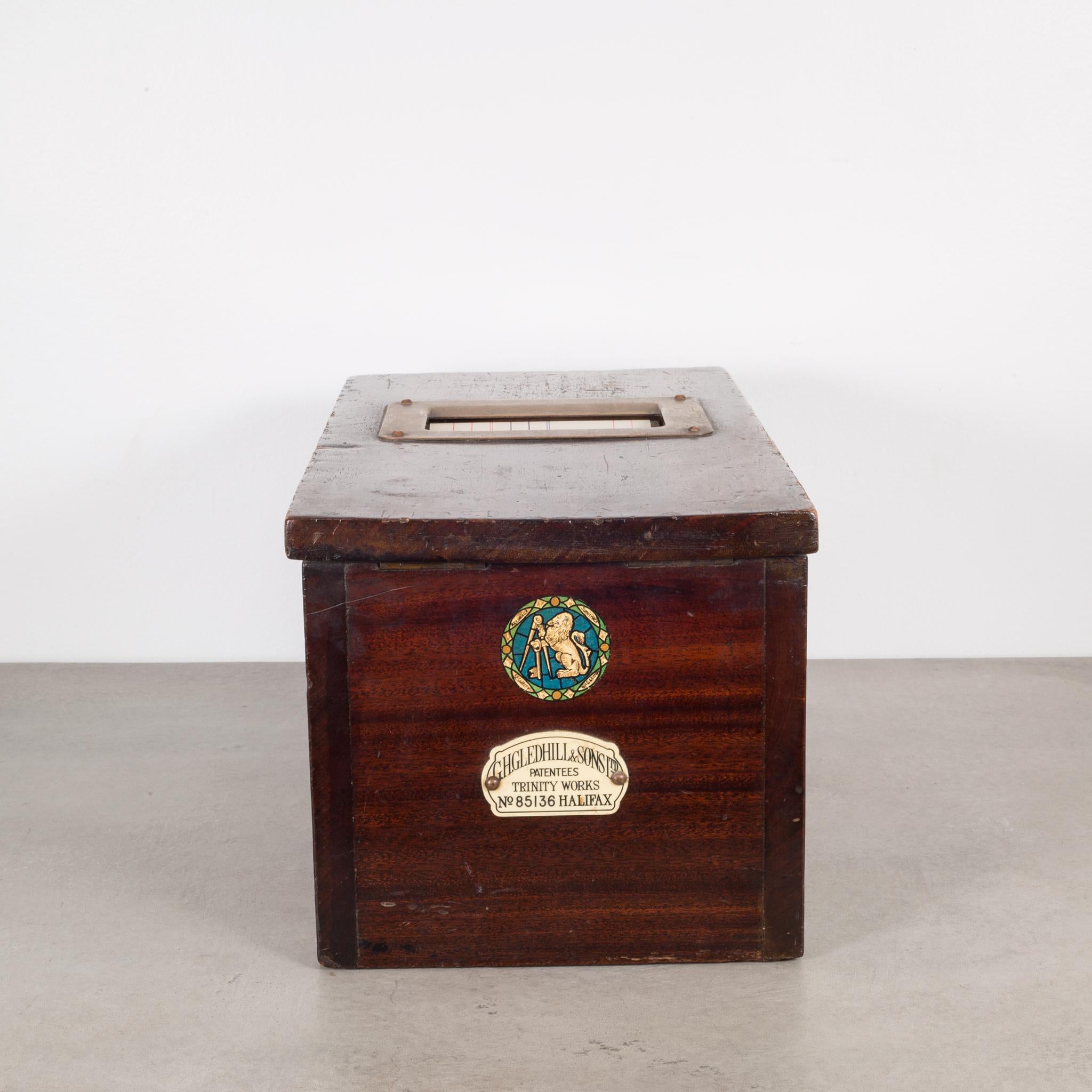 Antique Mahogany and Brass Cash Till, circa 1890 In Good Condition In San Francisco, CA