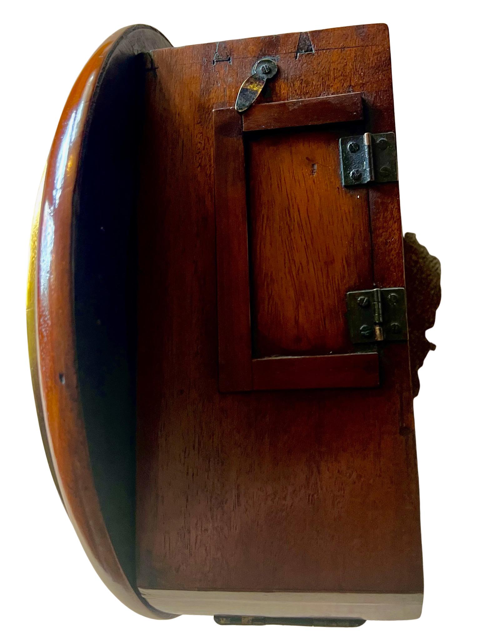 Antique Mahogany and Brass Eight Day Single Fusee Timepiece Dial Clock In Good Condition In London, GB